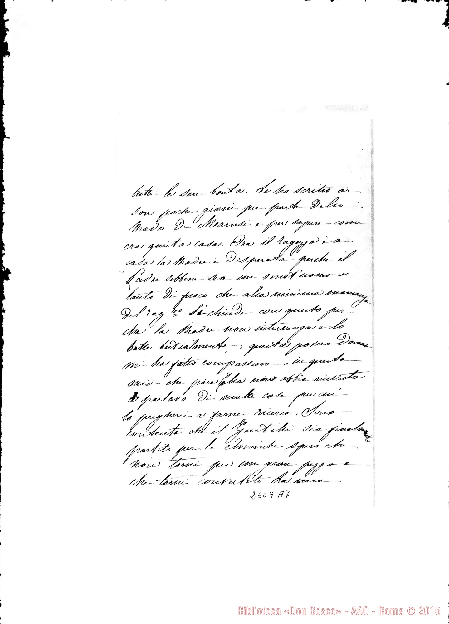 Fotogramma A 7 — Calvi Clotilde, contessa - Oreglia. Parma, 23-11-1868