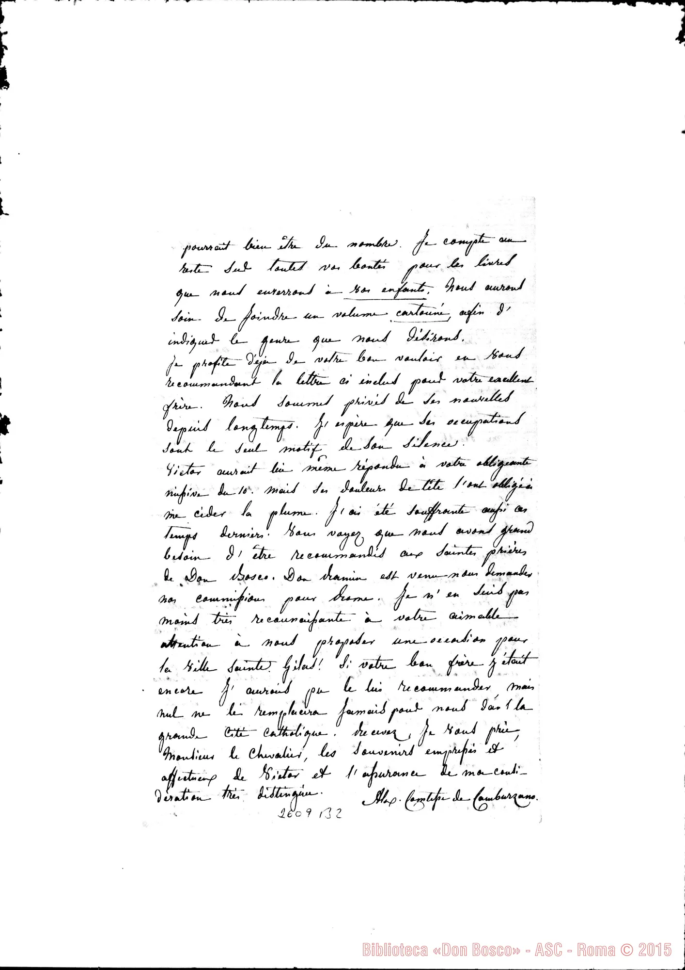 Fotogramma B 2 — Camburzano, contessa di - Oreglia. Fossano, 12-05-1864