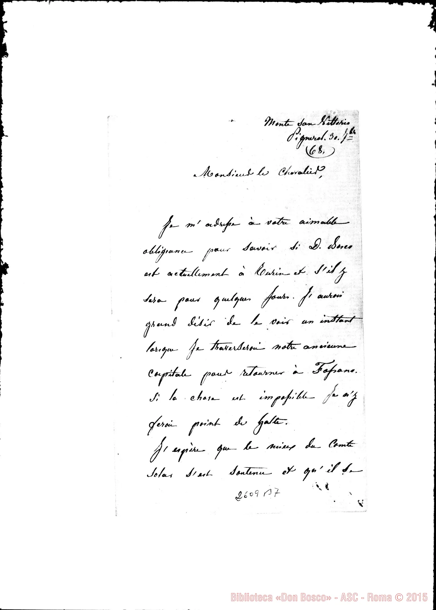 Fotogramma B 7 — Camburzano, contessa di - Oreglia. Monte S. Vittorio, 30-09-1868