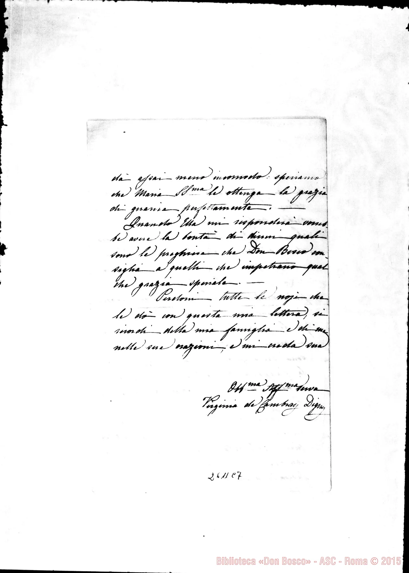 Fotogramma C 7 — Digny de Cambray Virginia - Oreglia. Firenze, 16-08-1867
