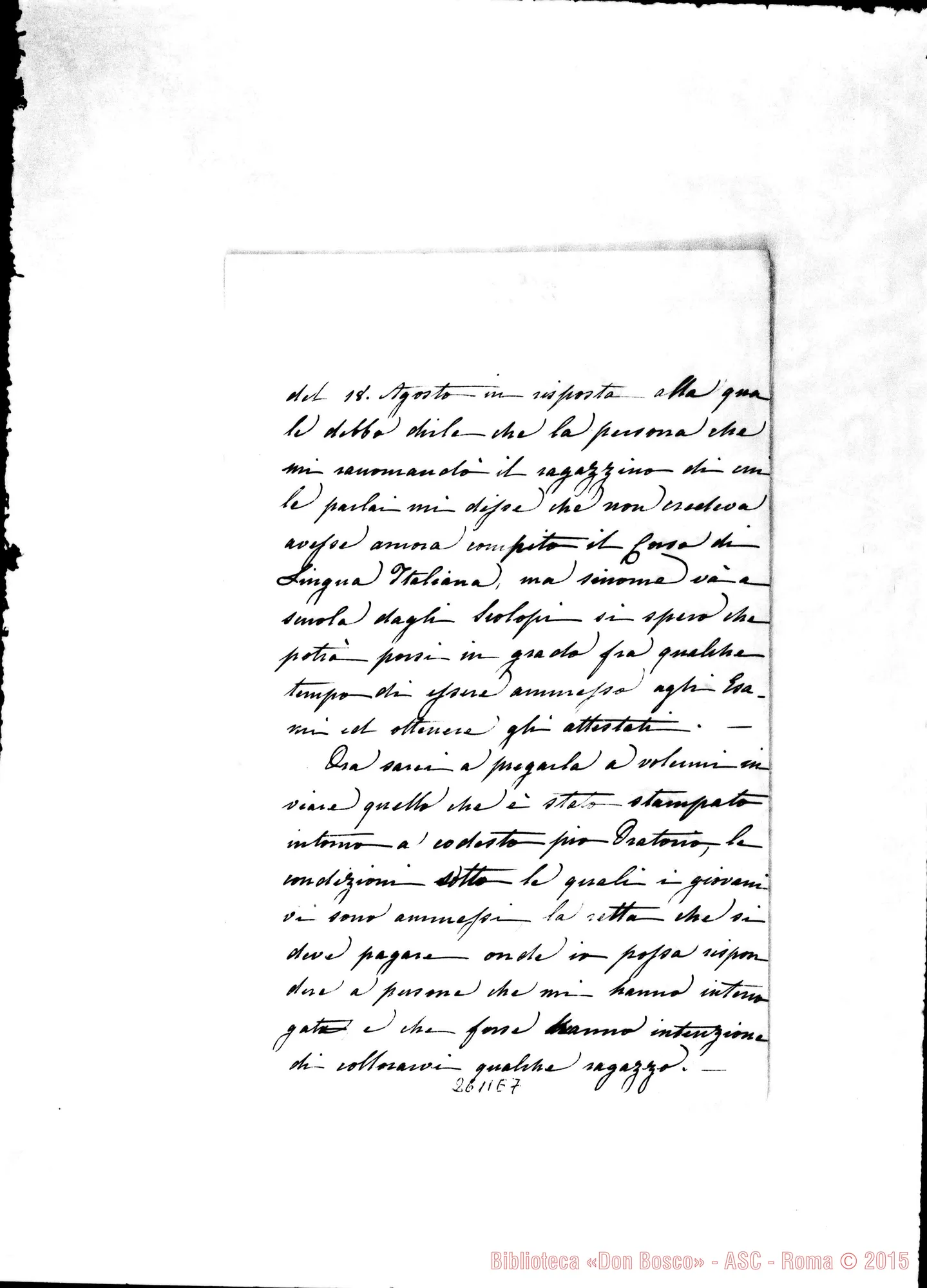 Fotogramma E 7 — Digny de Cambray Virginia - Oreglia. Firenze, 9-09-1868