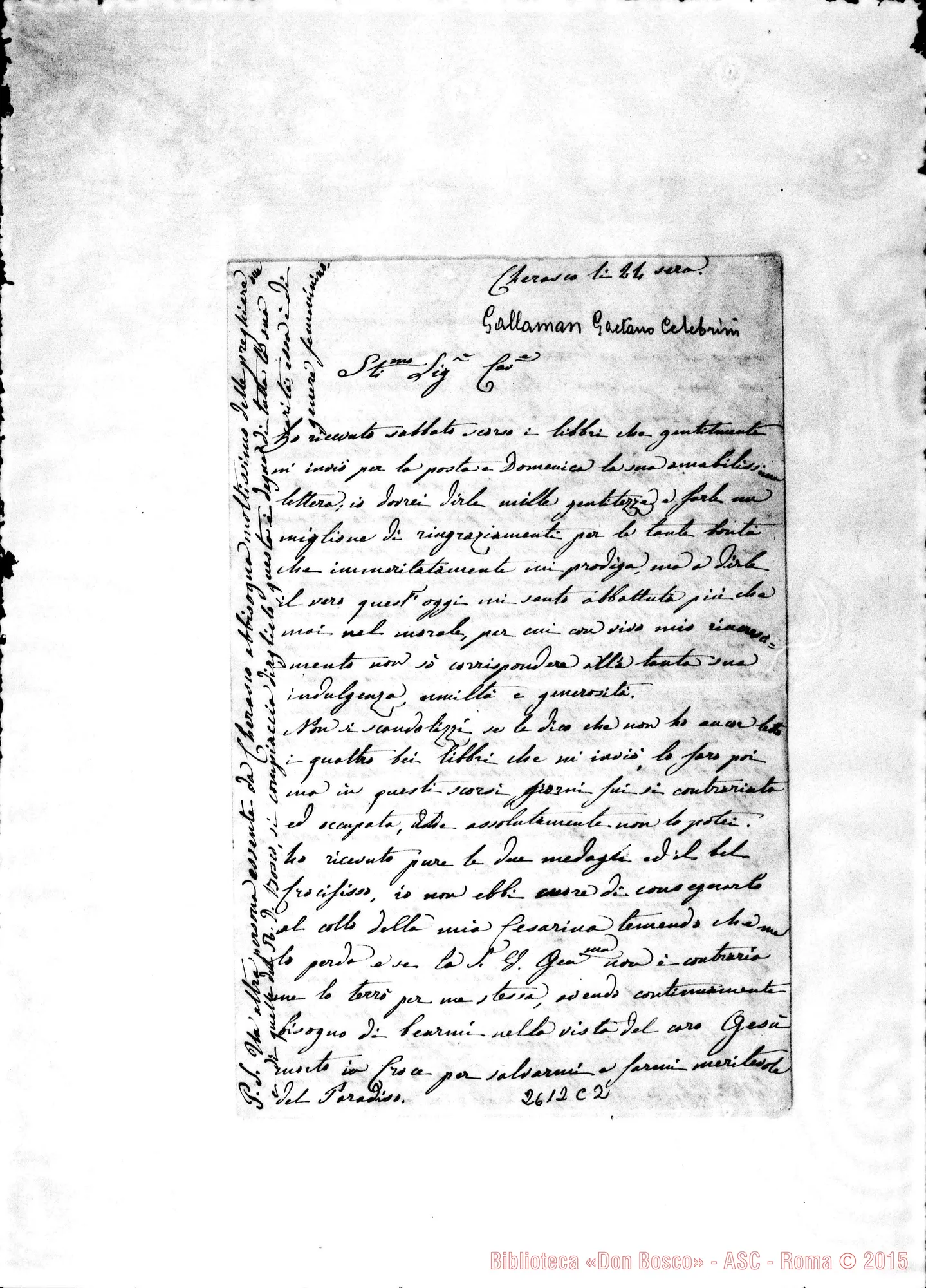 Fotogramma C 2 — Gallaman Celebrini Gaetano - Oreglia. Cherasco, 21- -1866