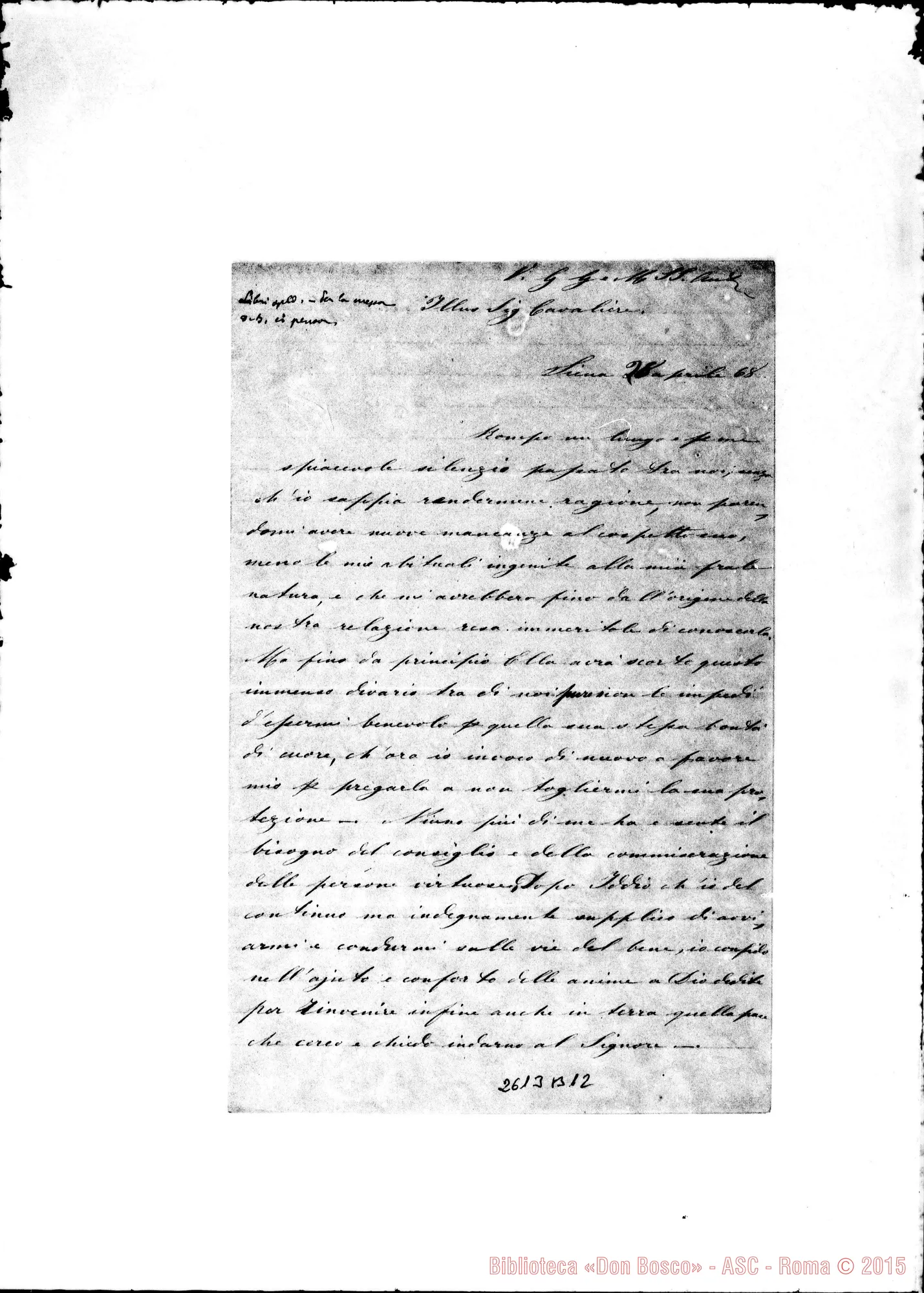Fotogramma B 12 — Grottanelli Emilia - Oreglia. Siena, 28-04-1868