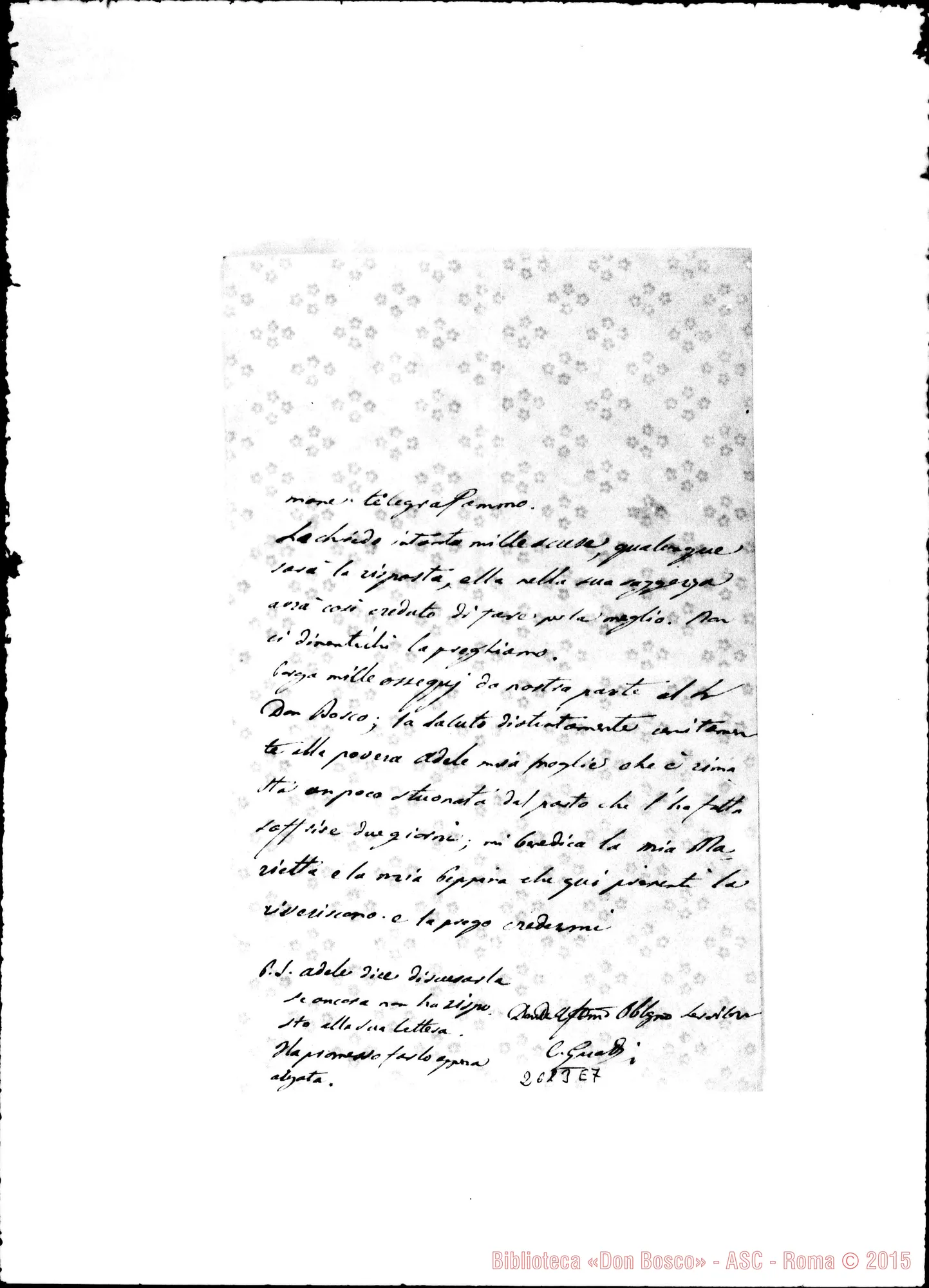 Fotogramma E 7 — Gualdi Camillo - Oreglia. Roma, 21-12-1868