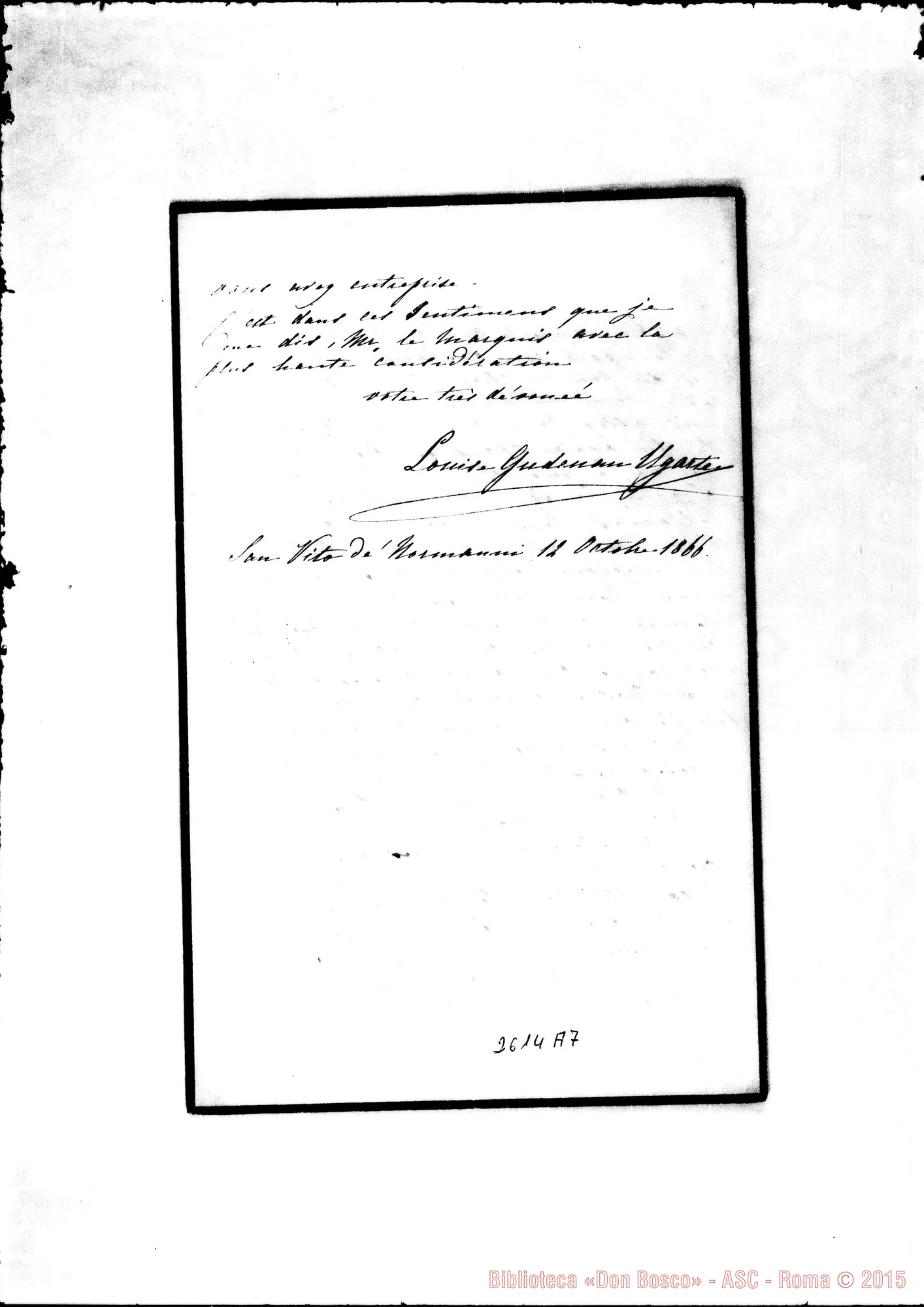 Fotogramma A 7 — Gudenan Luisa Ugarte - Oreglia. San Vito, 12-10-1866