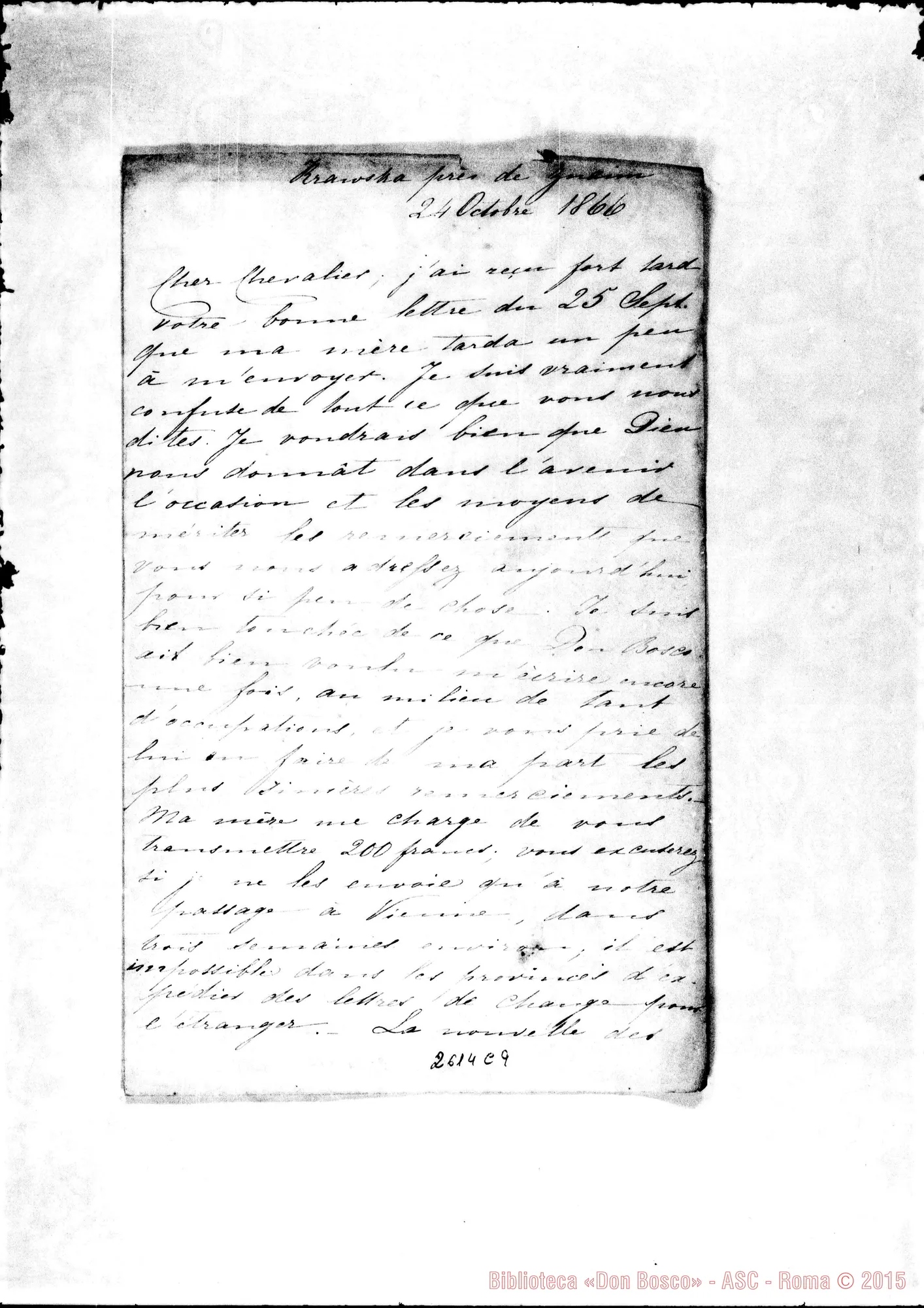 Fotogramma C 9 — Lutzow Carolina - Oreglia. Kravoska, 24-10-1866