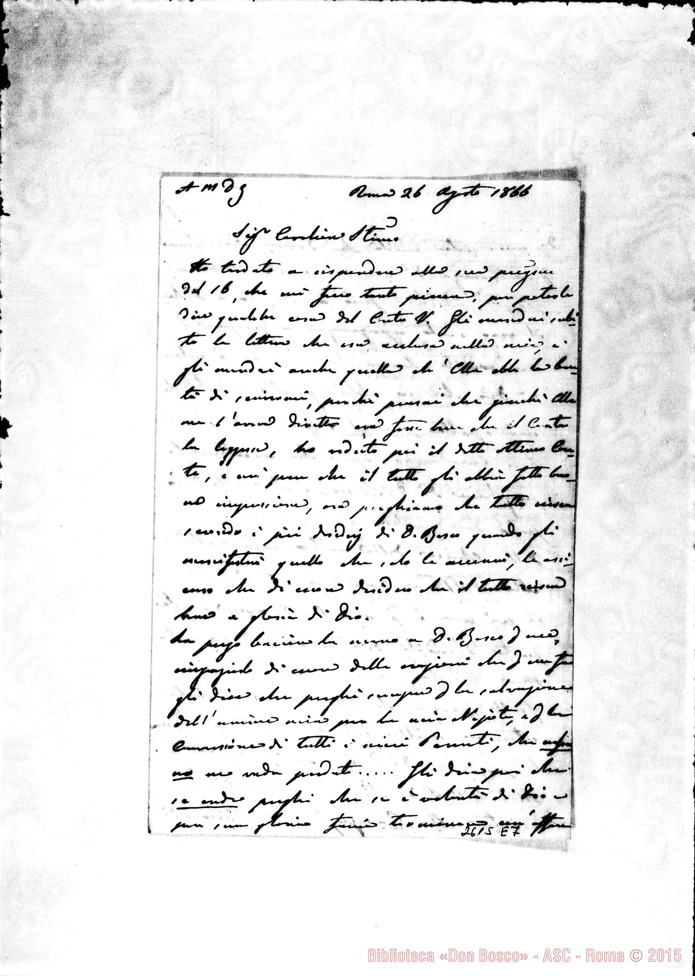 Fotogramma E 7 — Millingen Cornelia - Oreglia. Roma, 26-08-1866