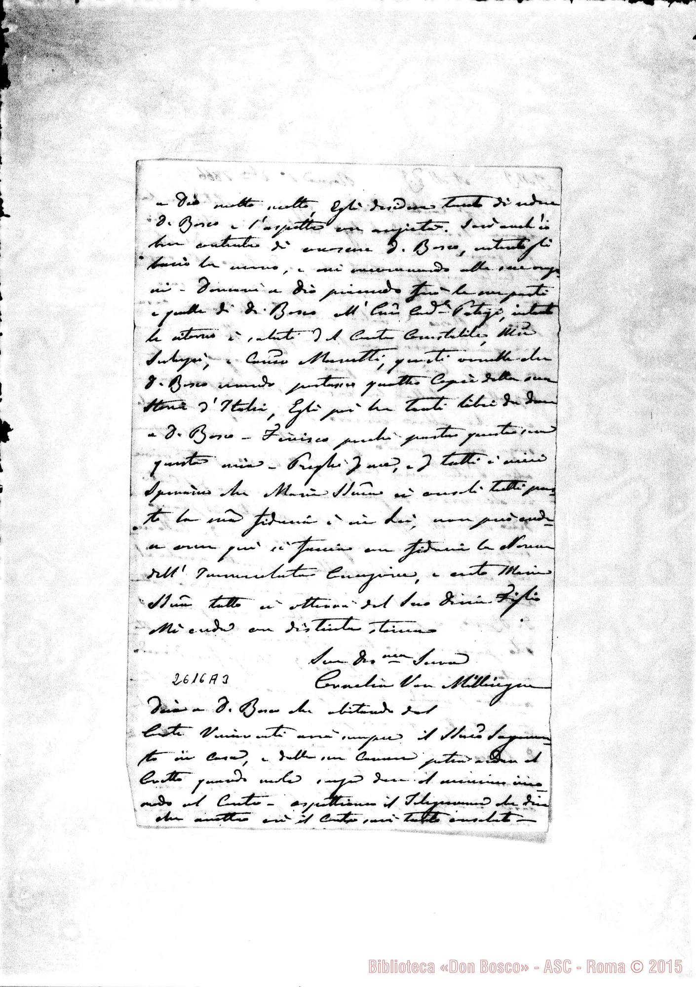 Fotogramma A 3 — Millingen Cornelia - Oreglia. Roma, 1-12-1866