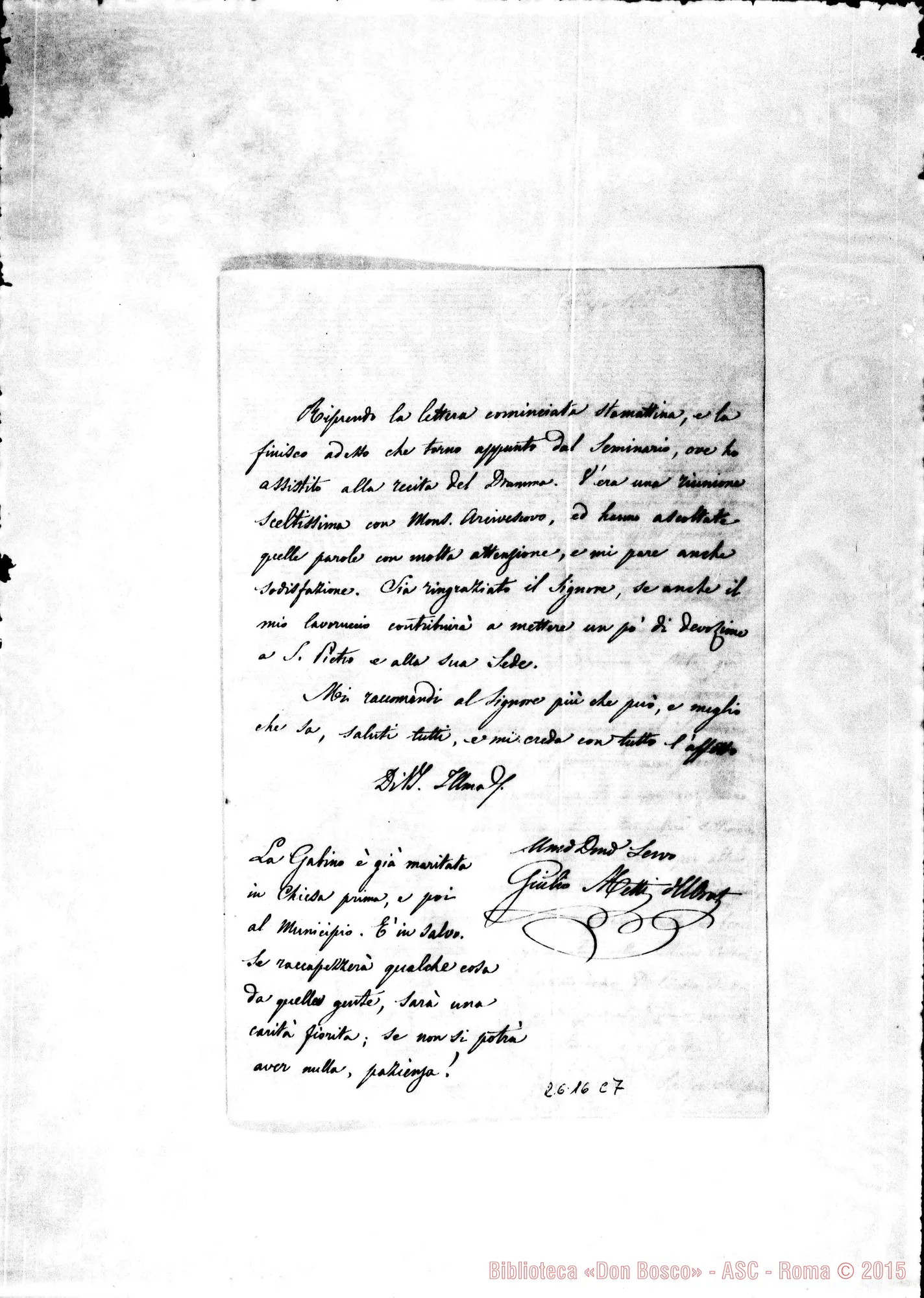 Fotogramma C 7 — Metti Giulio - Oreglia. Firenze, 7-02-1867