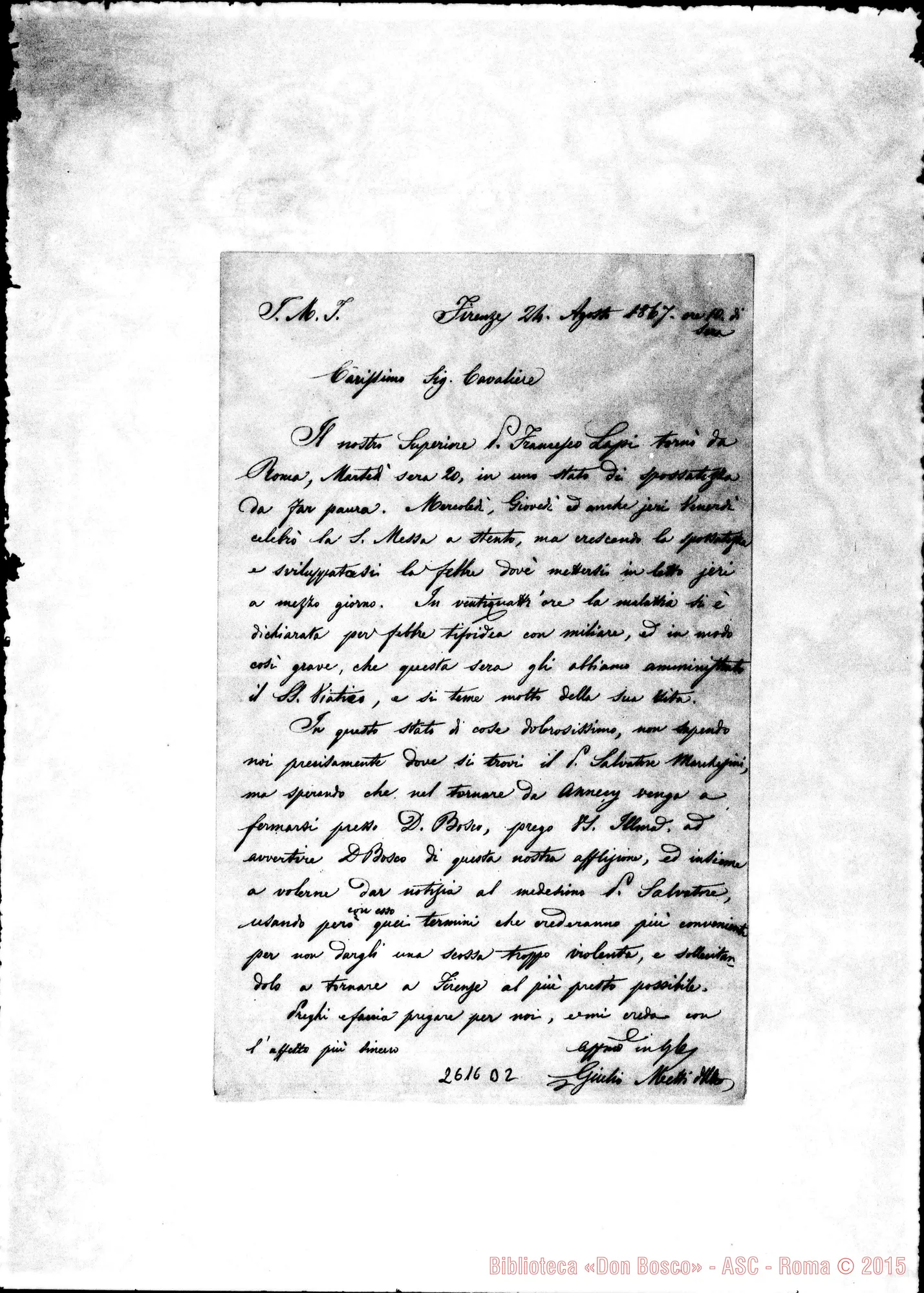 Fotogramma D 2 — Metti Giulio - Oreglia. Firenze, 24-08-1867