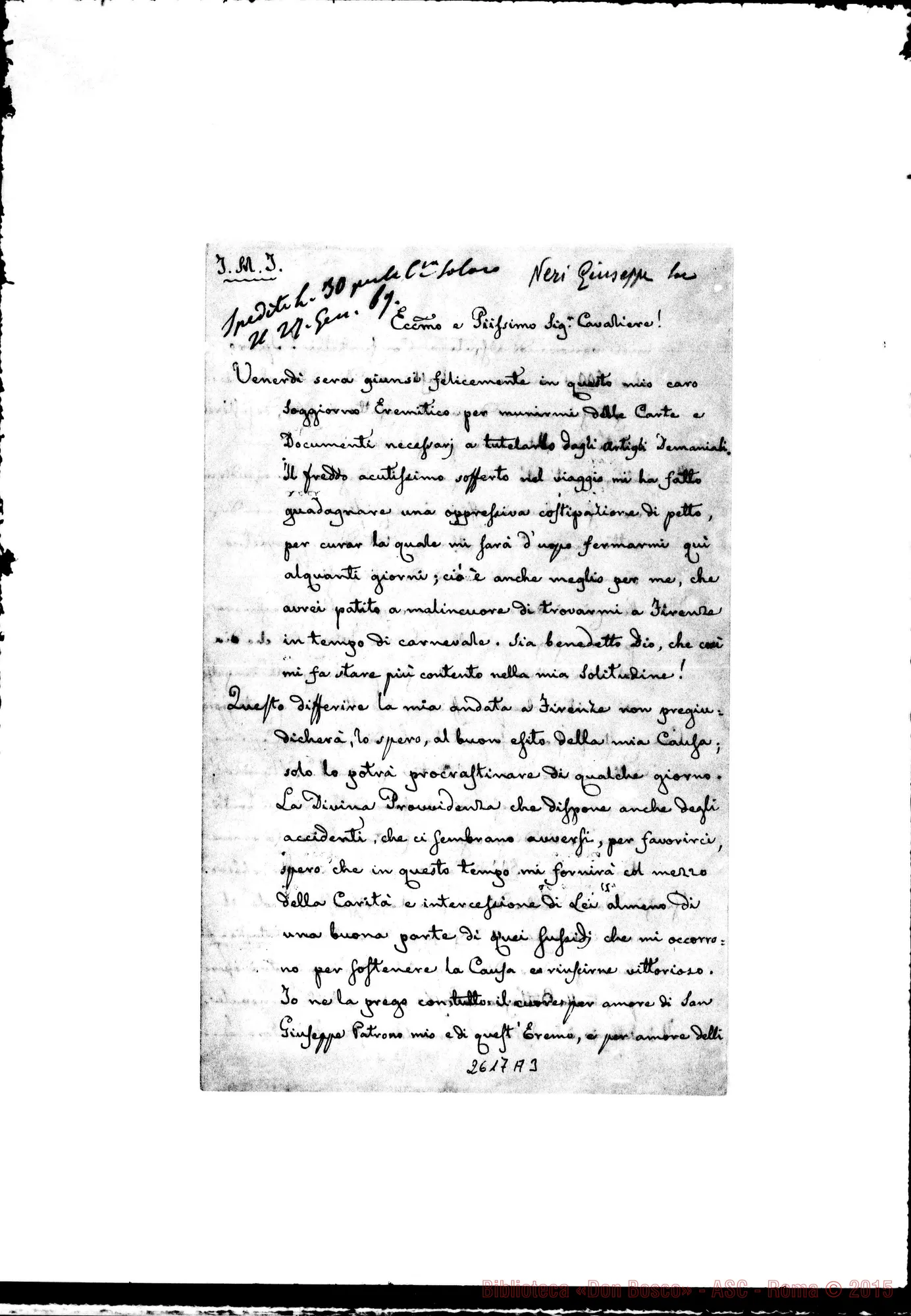 Fotogramma A 3 — Neri Giuseppe, sac. - Oreglia. 24-01-1869