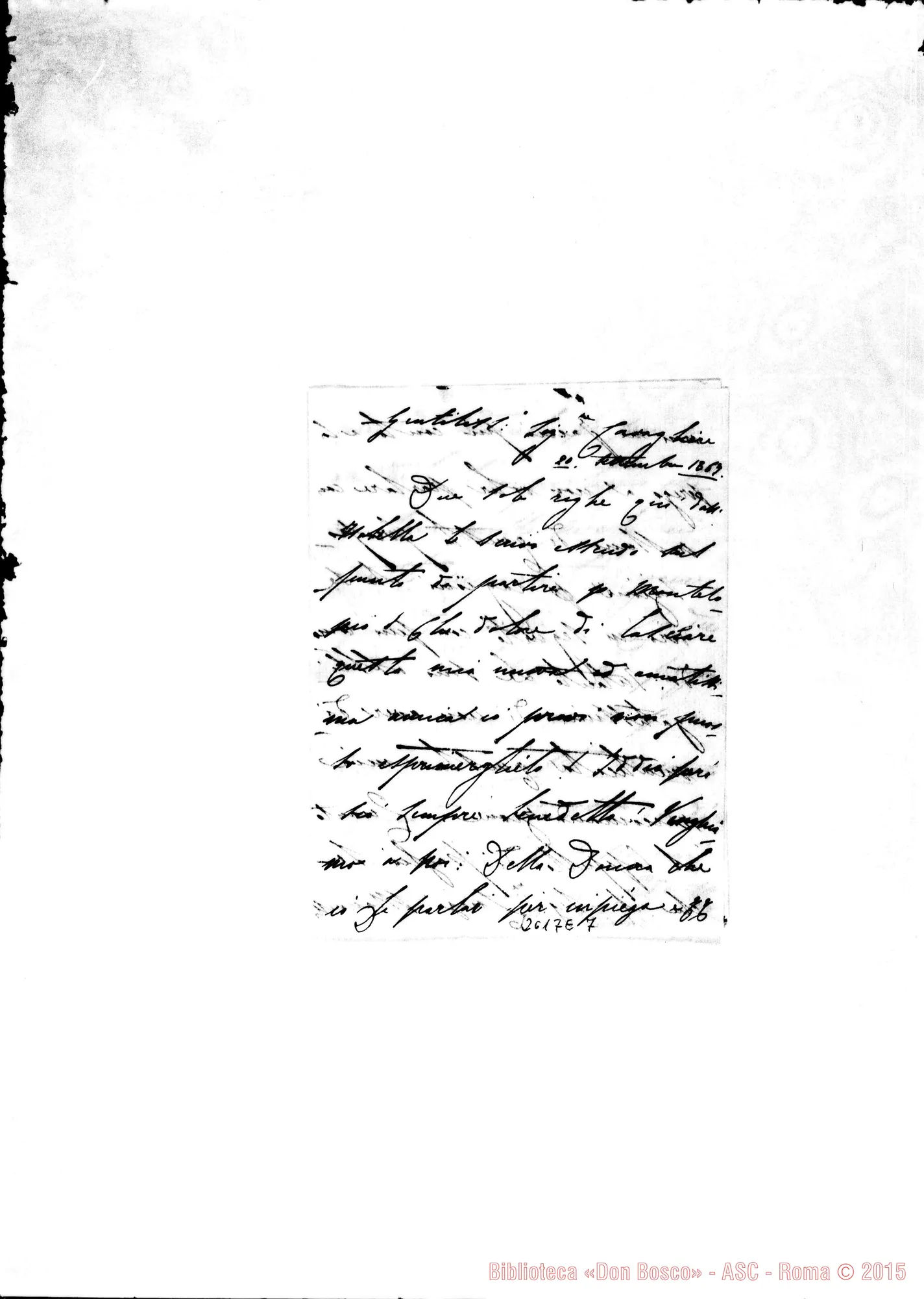 Fotogramma E 7 — Nerli Luisa - Oreglia. Firenze, 20-09-1867