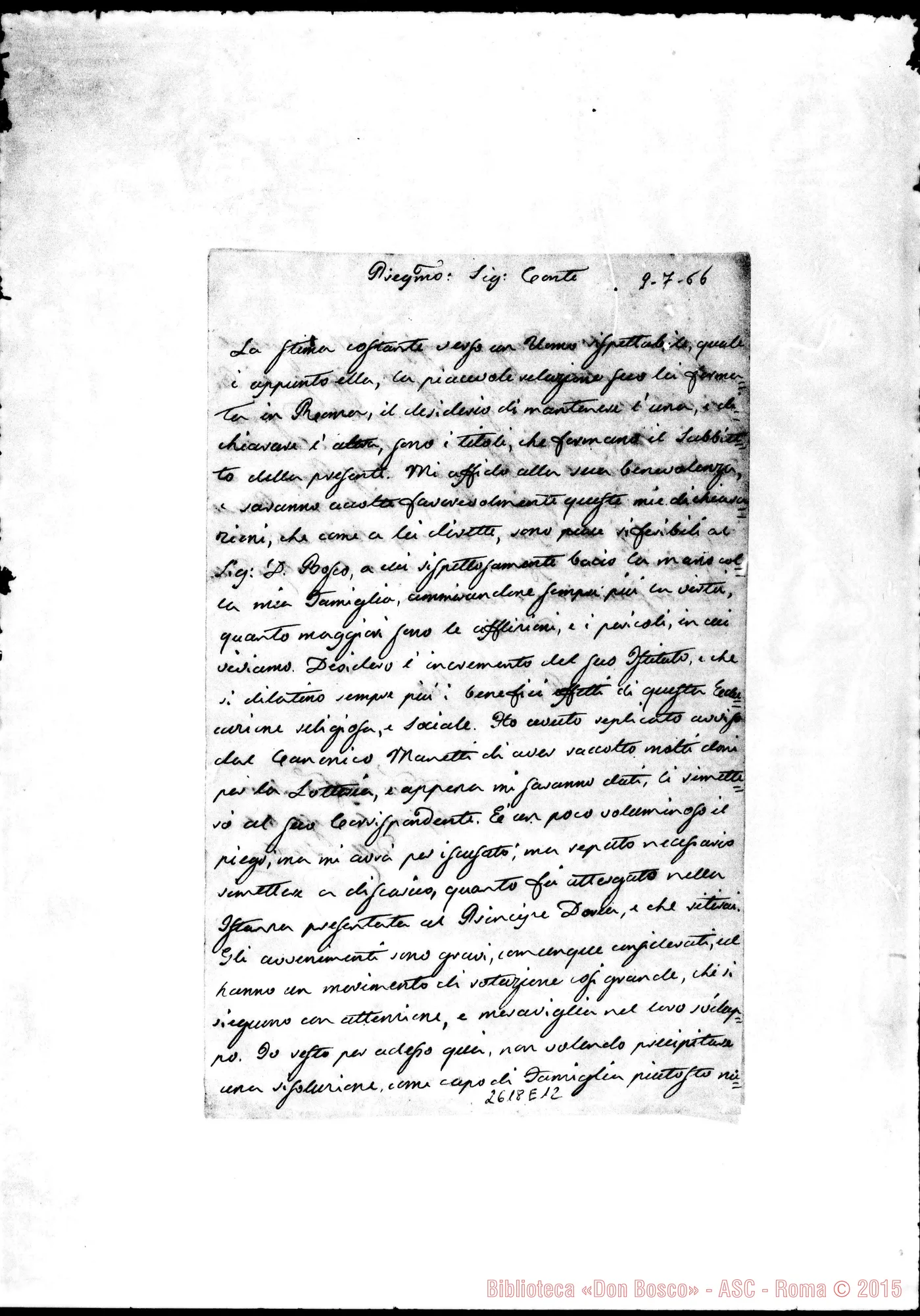 Fotogramma E 12 — Scipione Conestabile - Oreglia. Roma, 9-07-1866