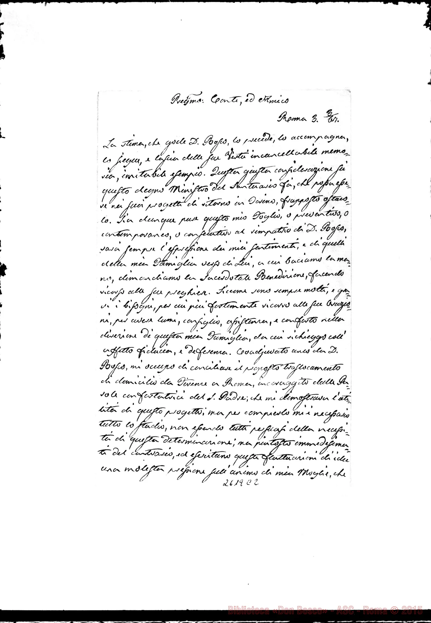 Fotogramma C 2 — Scipione Conestabile - Oreglia. Roma, 3-03-1867