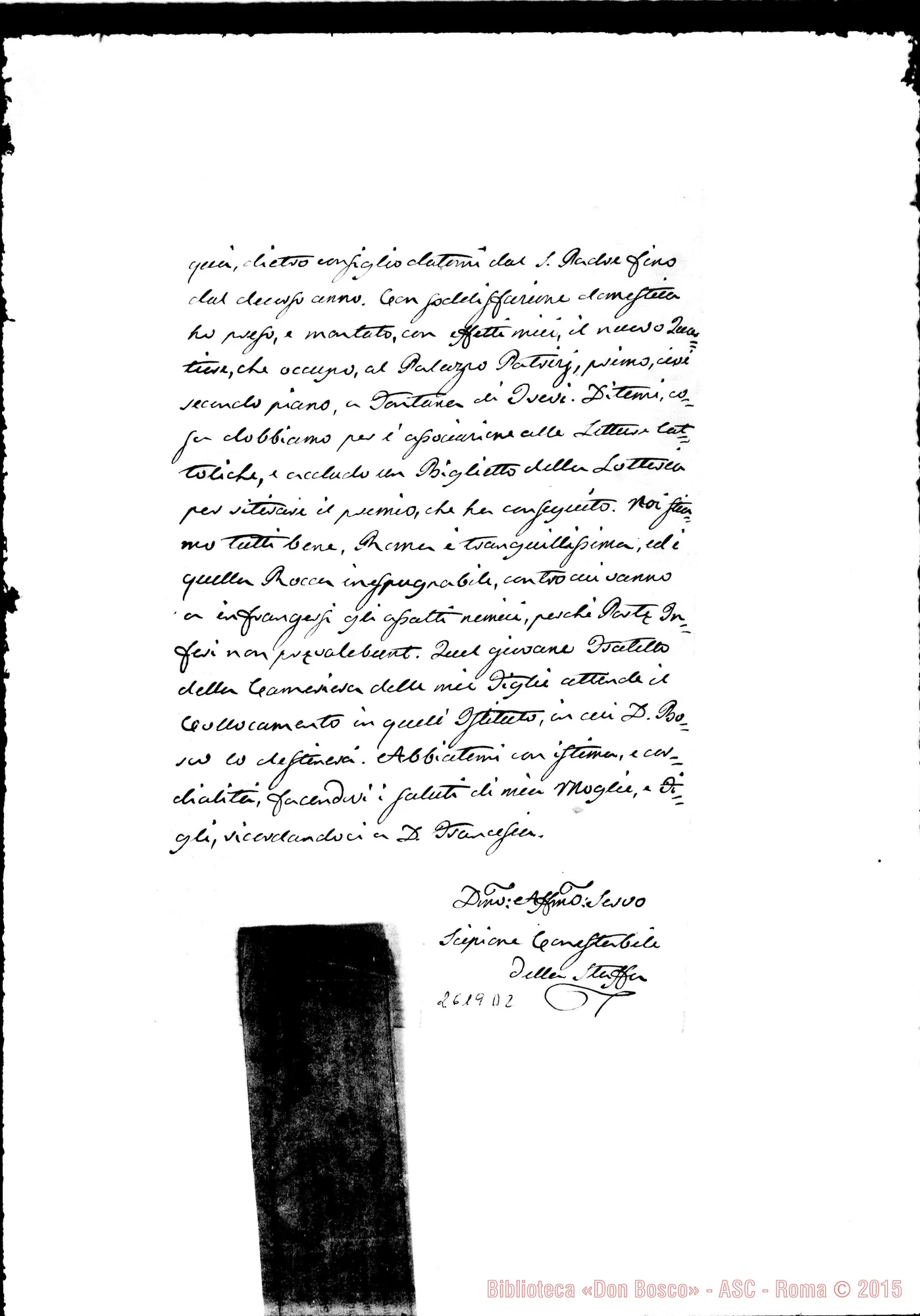 Fotogramma D 2 — Scipione Conestabile - Oreglia. Roma, 28-09-1867