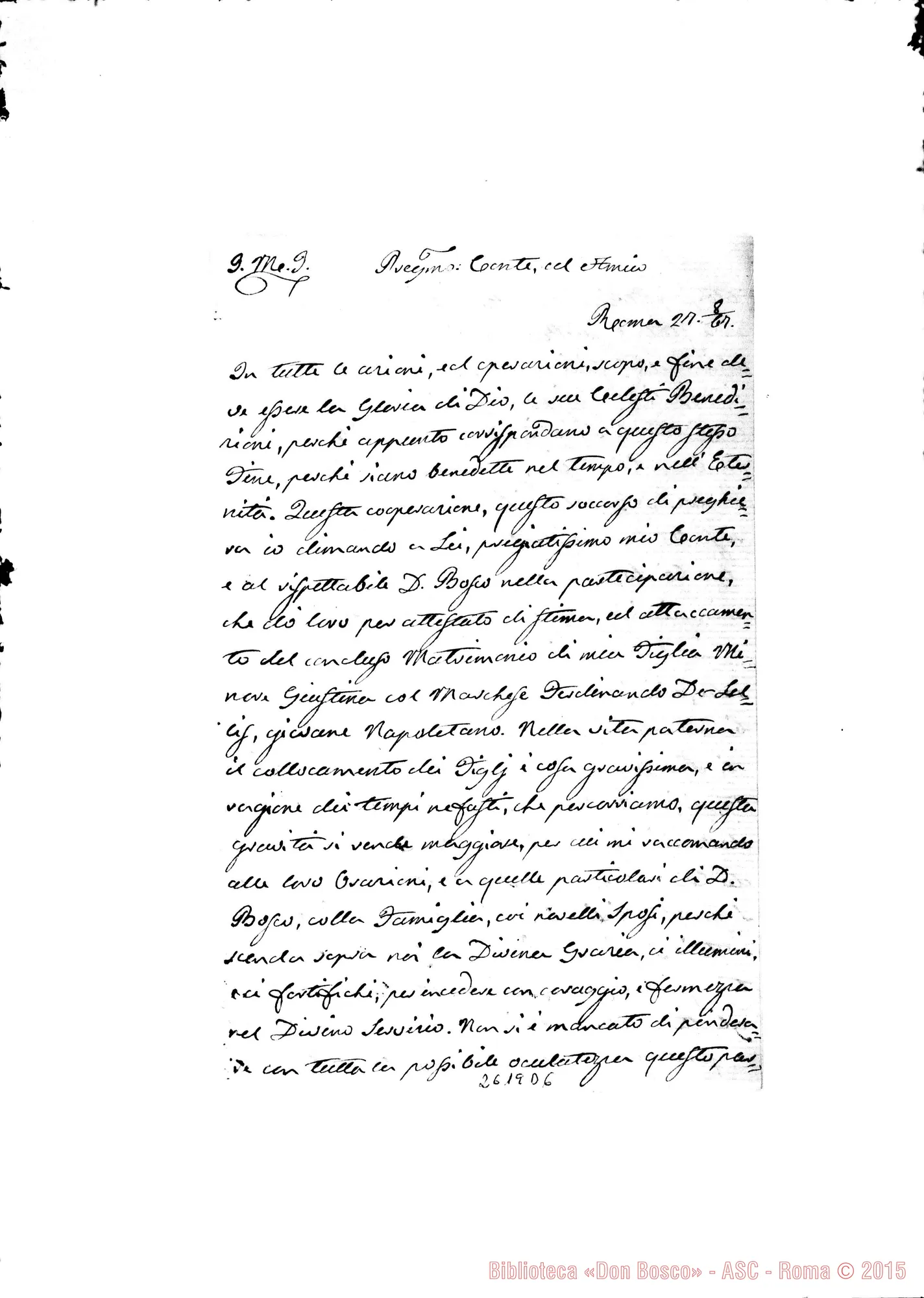 Fotogramma D 6 — Scipione Conestabile - Oreglia. Roma, 27-08-1867