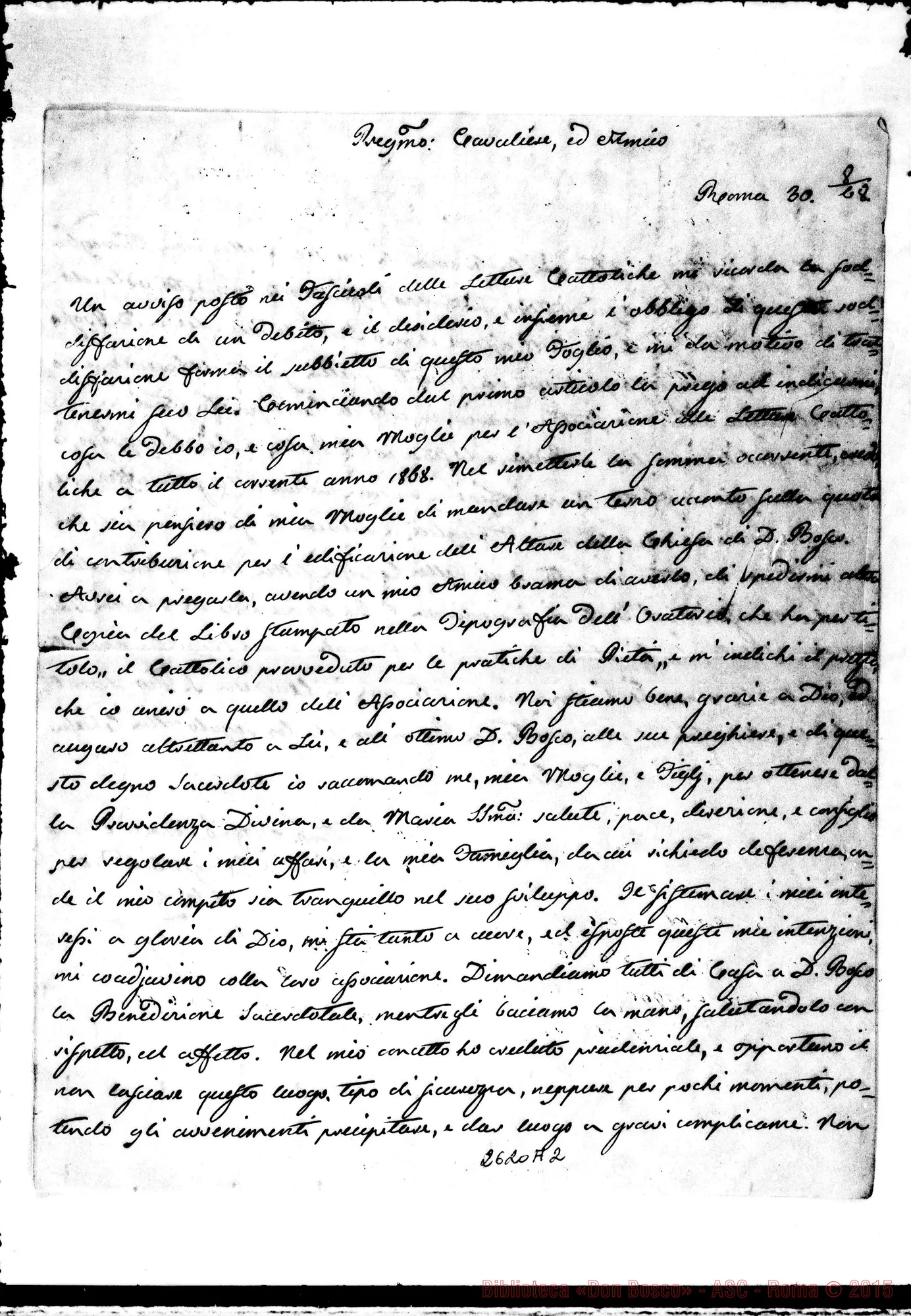 Fotogramma A 2 — Scipione Conestabile - Oreglia. Roma, 30-08-1868