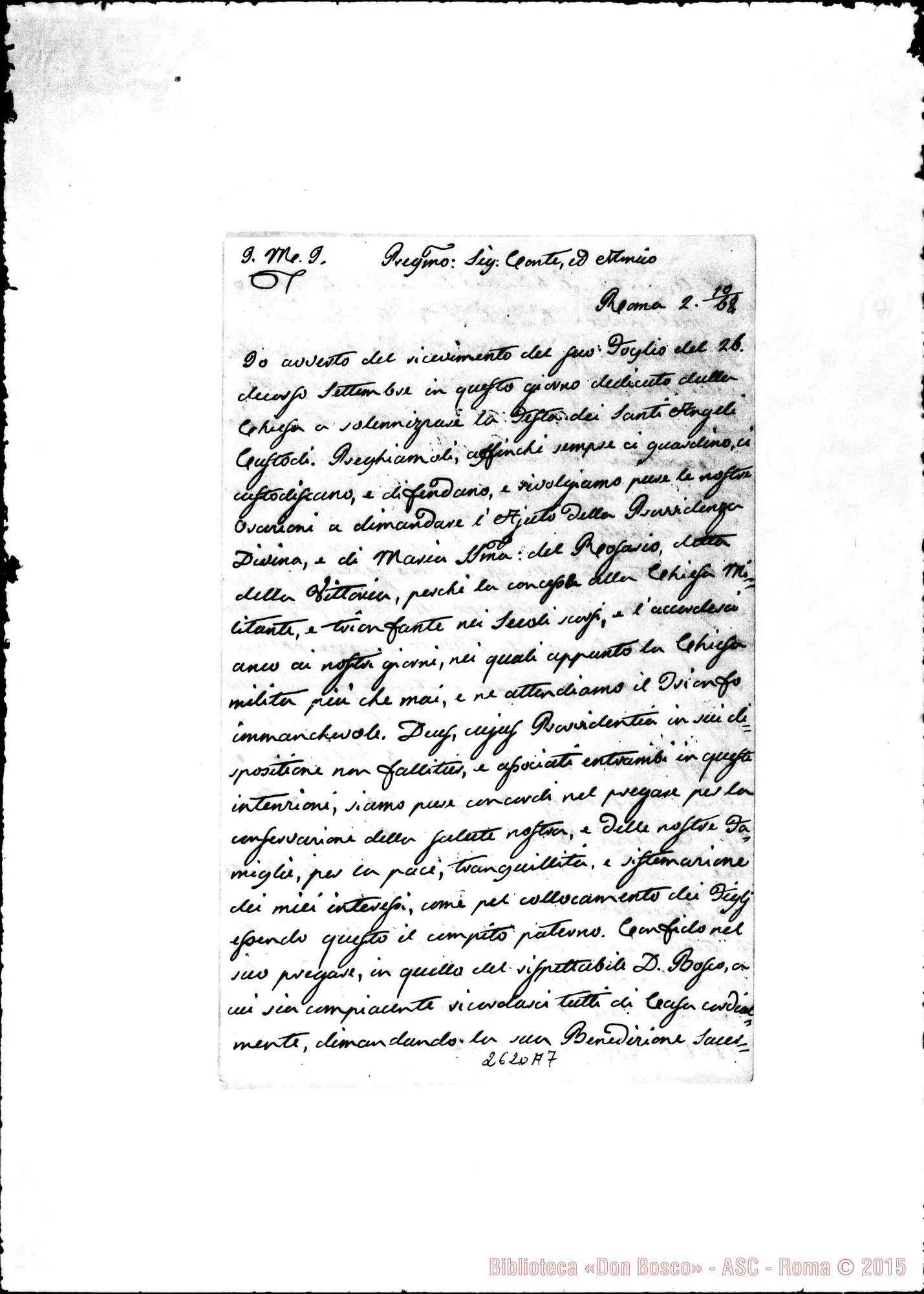 Fotogramma A 7 — Scipione Conestabile - Oreglia. Roma, 2-10-1868