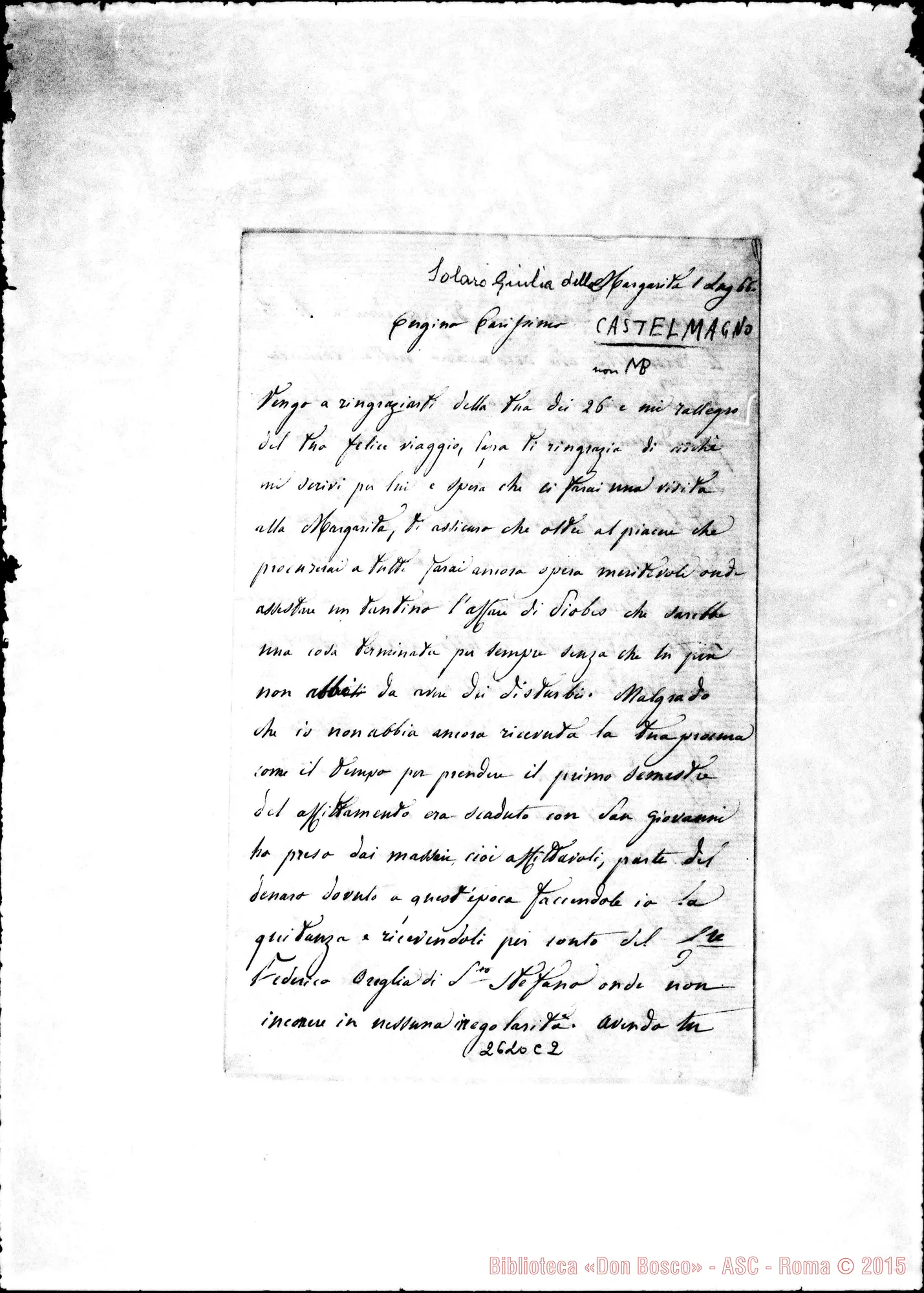 Fotogramma C 2 — Solaro Margherita - Oreglia. 1-07-1866