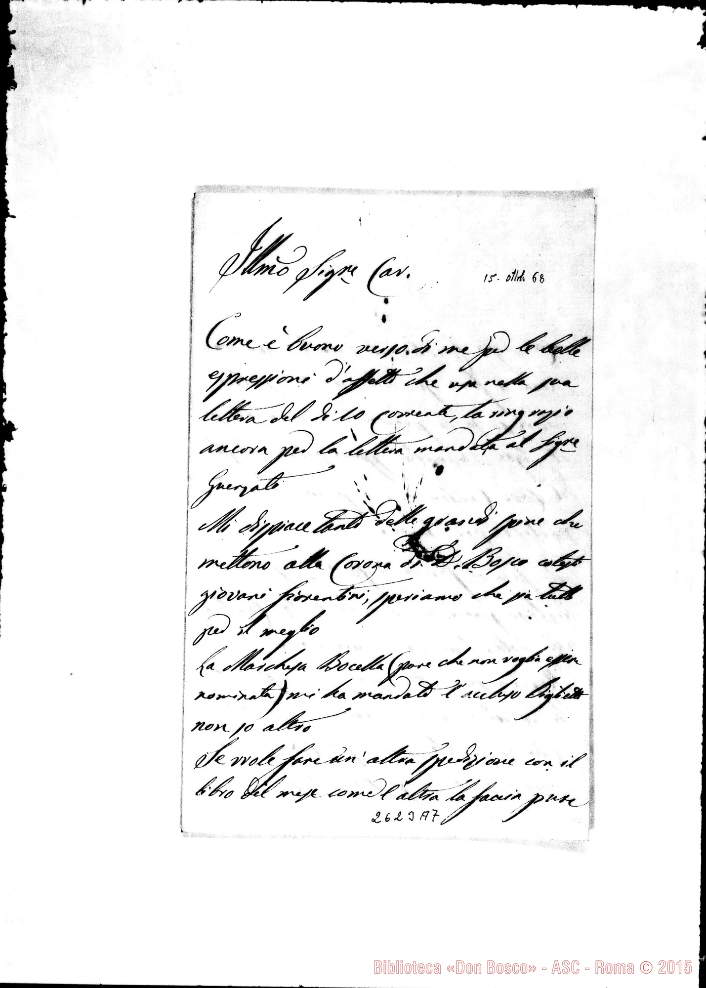 Fotogramma A 7 — Verda Domenico - Oreglia. Firenze, 15-10-1868