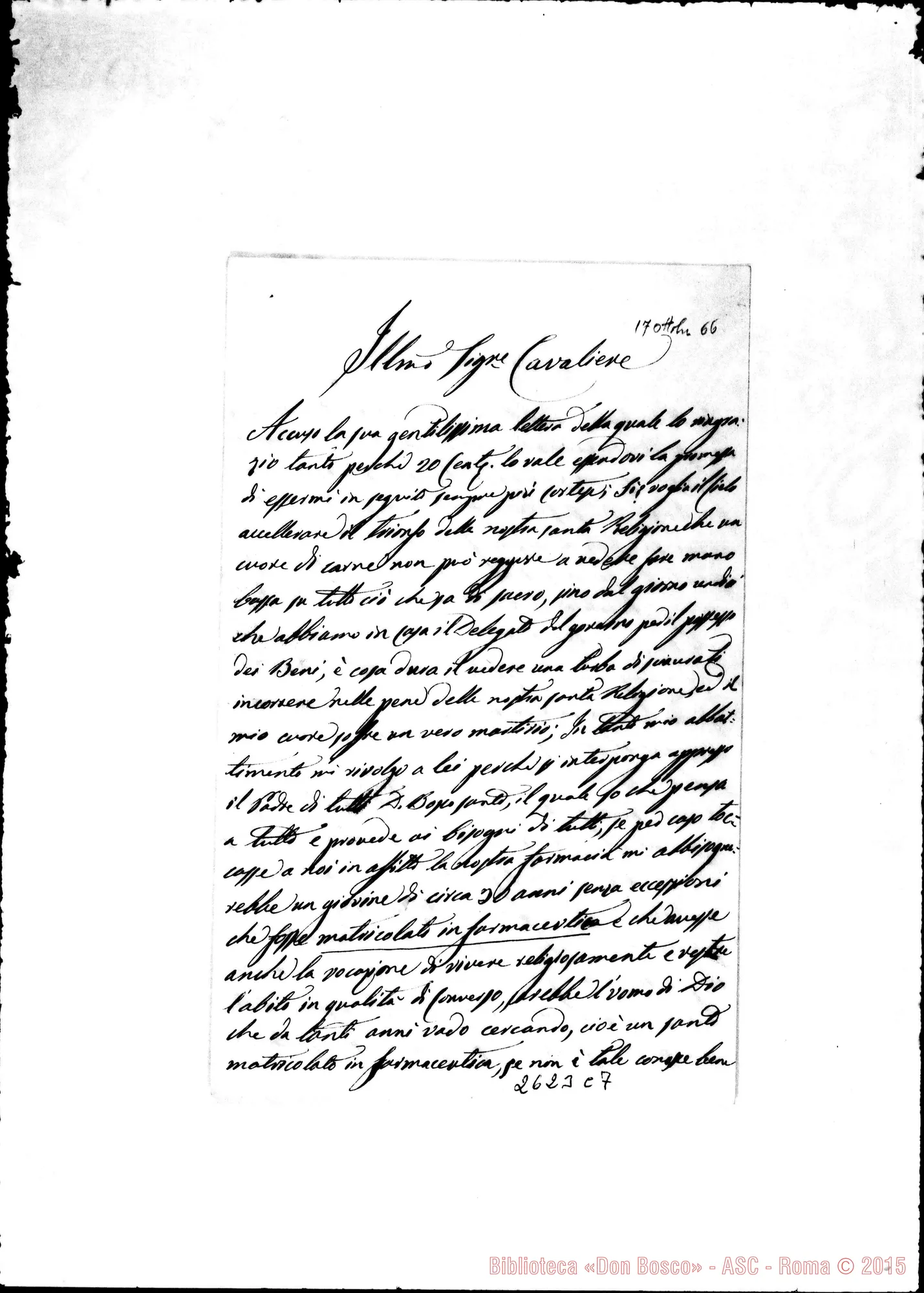Fotogramma C 7 — Verda Domenico - Oreglia. Firenze, 17-10-1866