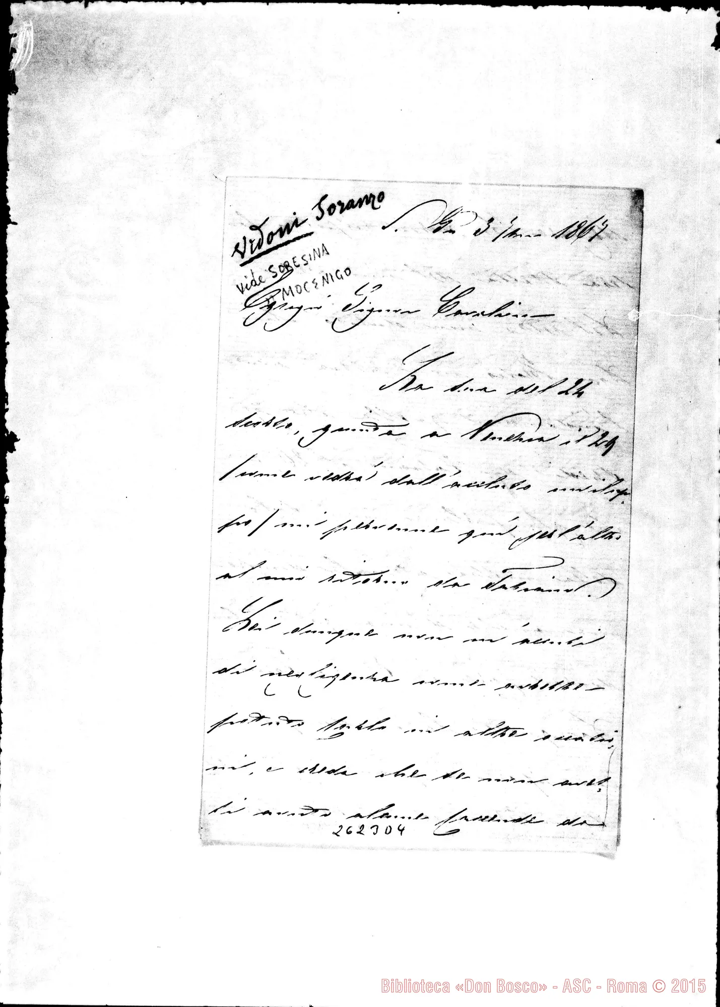 Fotogramma D 4 — Vidoni Soranzo - Oreglia. S.Gregorio, 3-09-1867