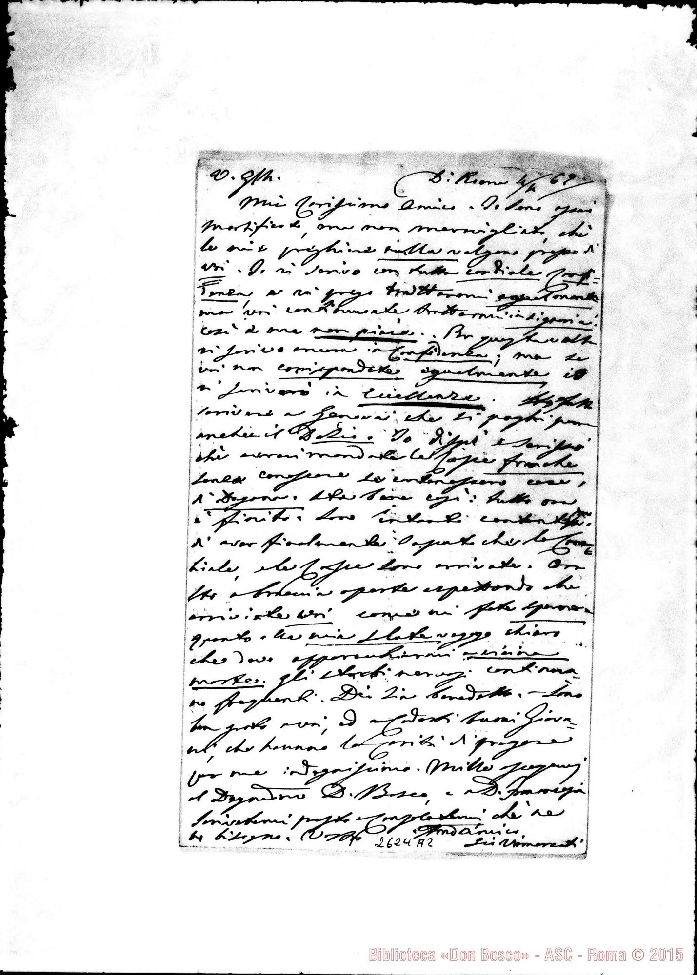 Fotogramma A 2 — Vimercati Giov. - Oreglia. Roma, 4-04-1867