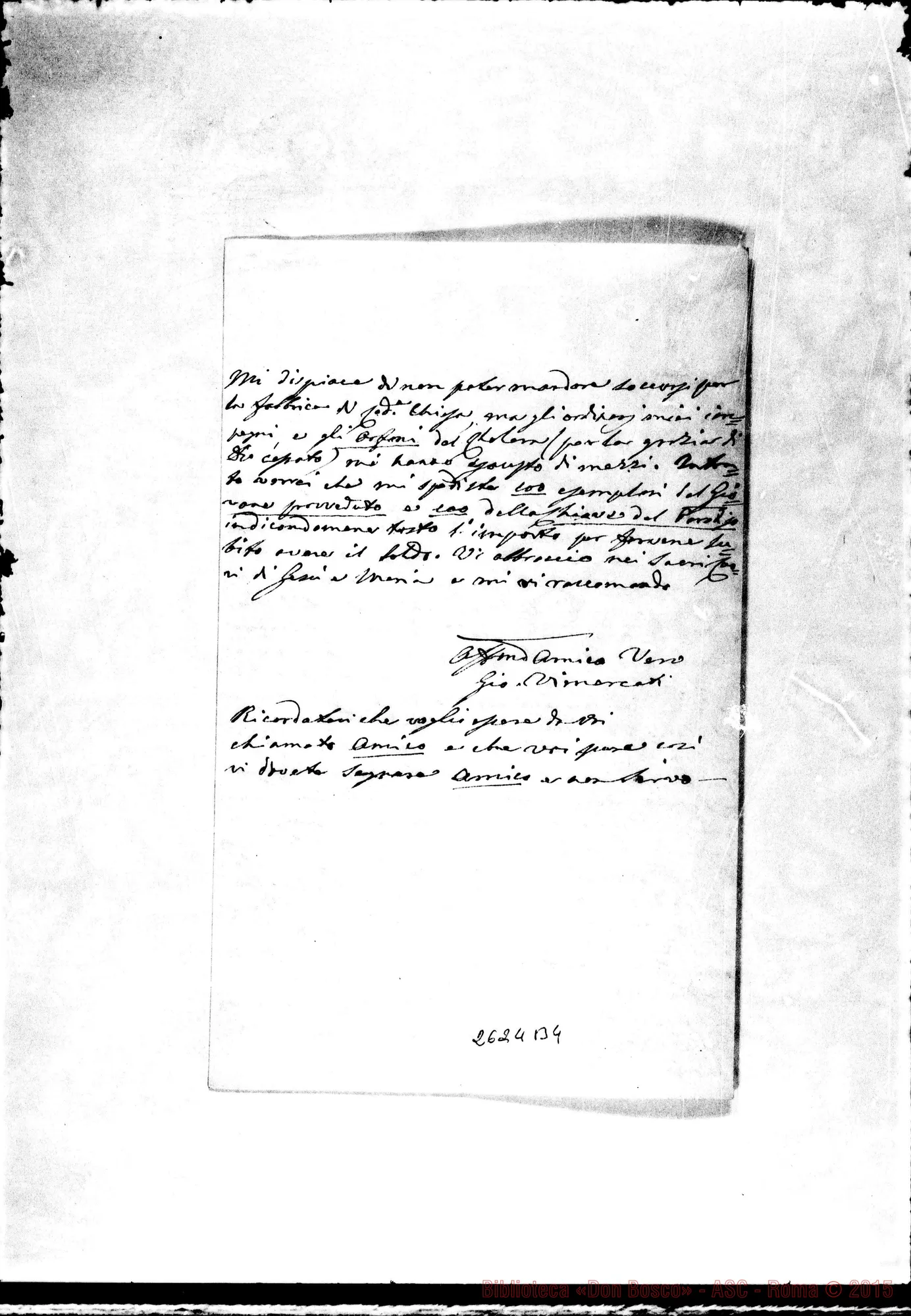 Fotogramma B 4 — Vimercati Giov. - Oreglia. Roma, 23-10-1867