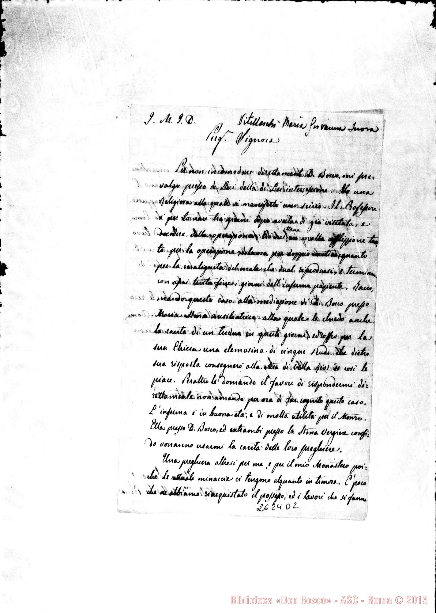 Fotogramma D 2 — Vitelleschi M.Giovanna, suora - Oreglia. Roma, 20-10-1867
