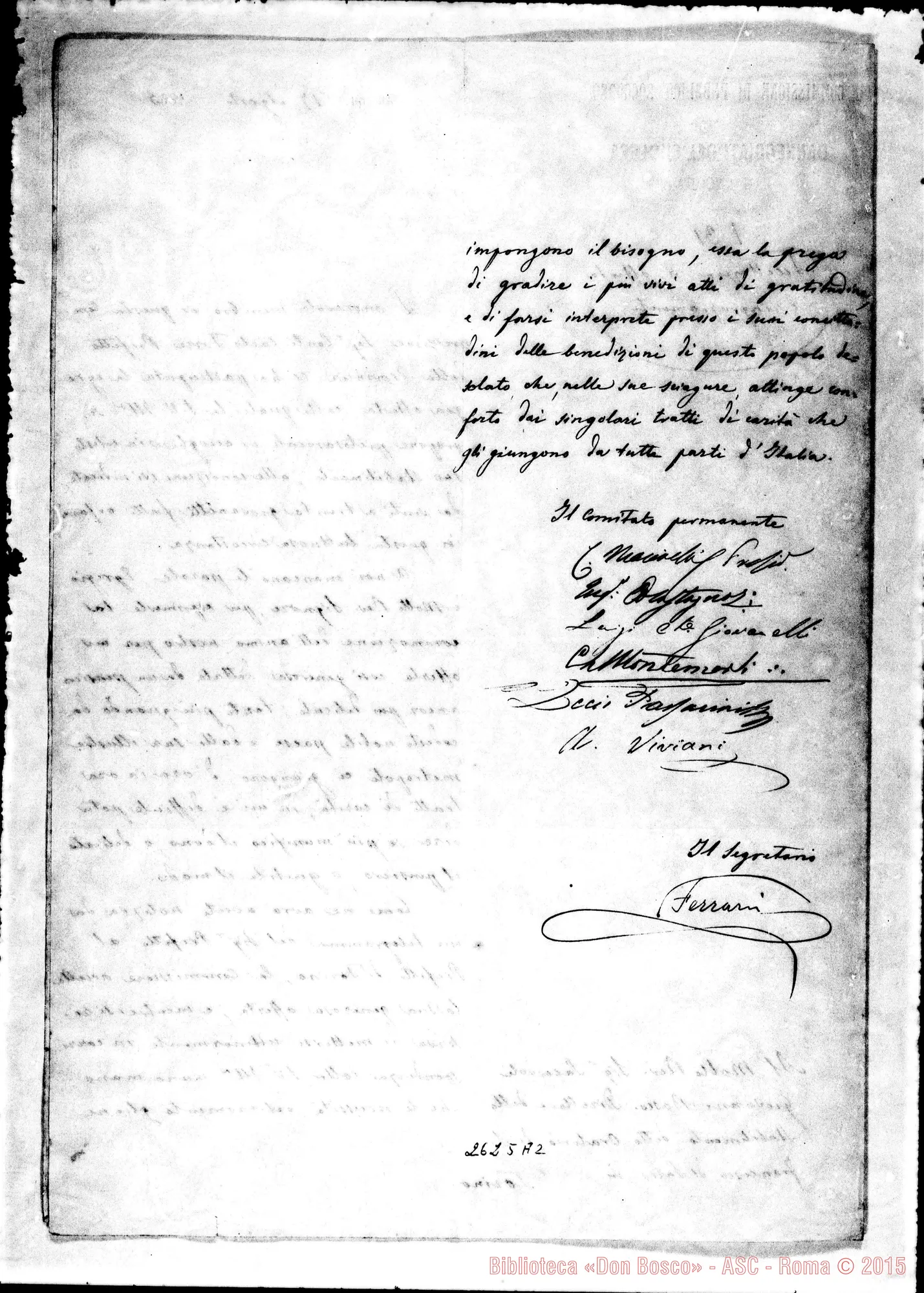 Fotogramma A 2 — Comitato per i danneggiati - Don Bosco. Ancona, 17-08-1865
