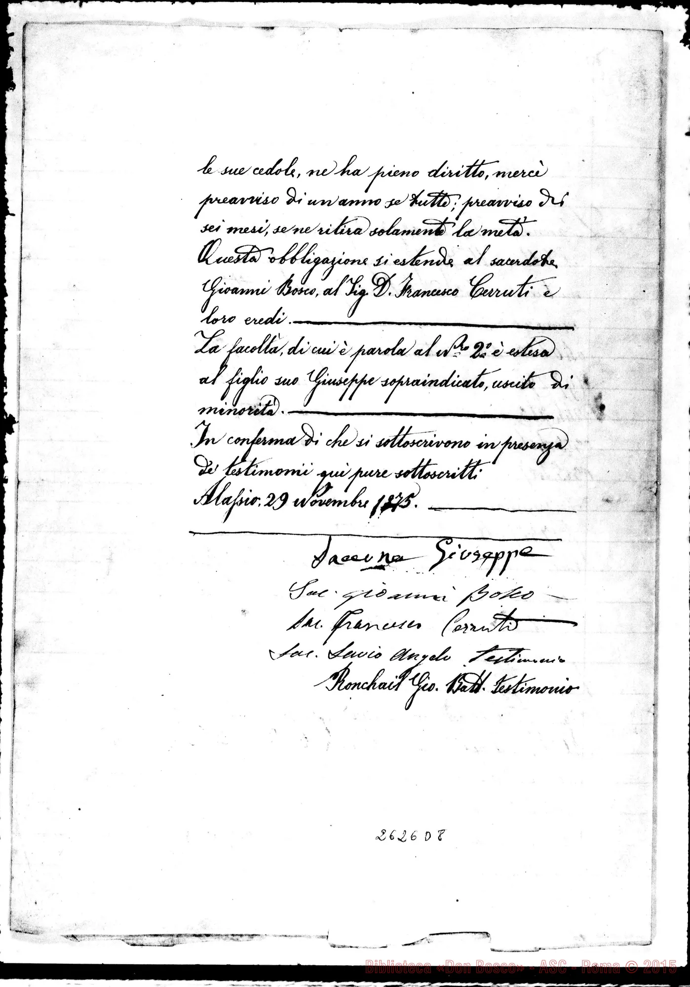 Fotogramma D 8 — Bella copia. Alassio, 29-11-1875