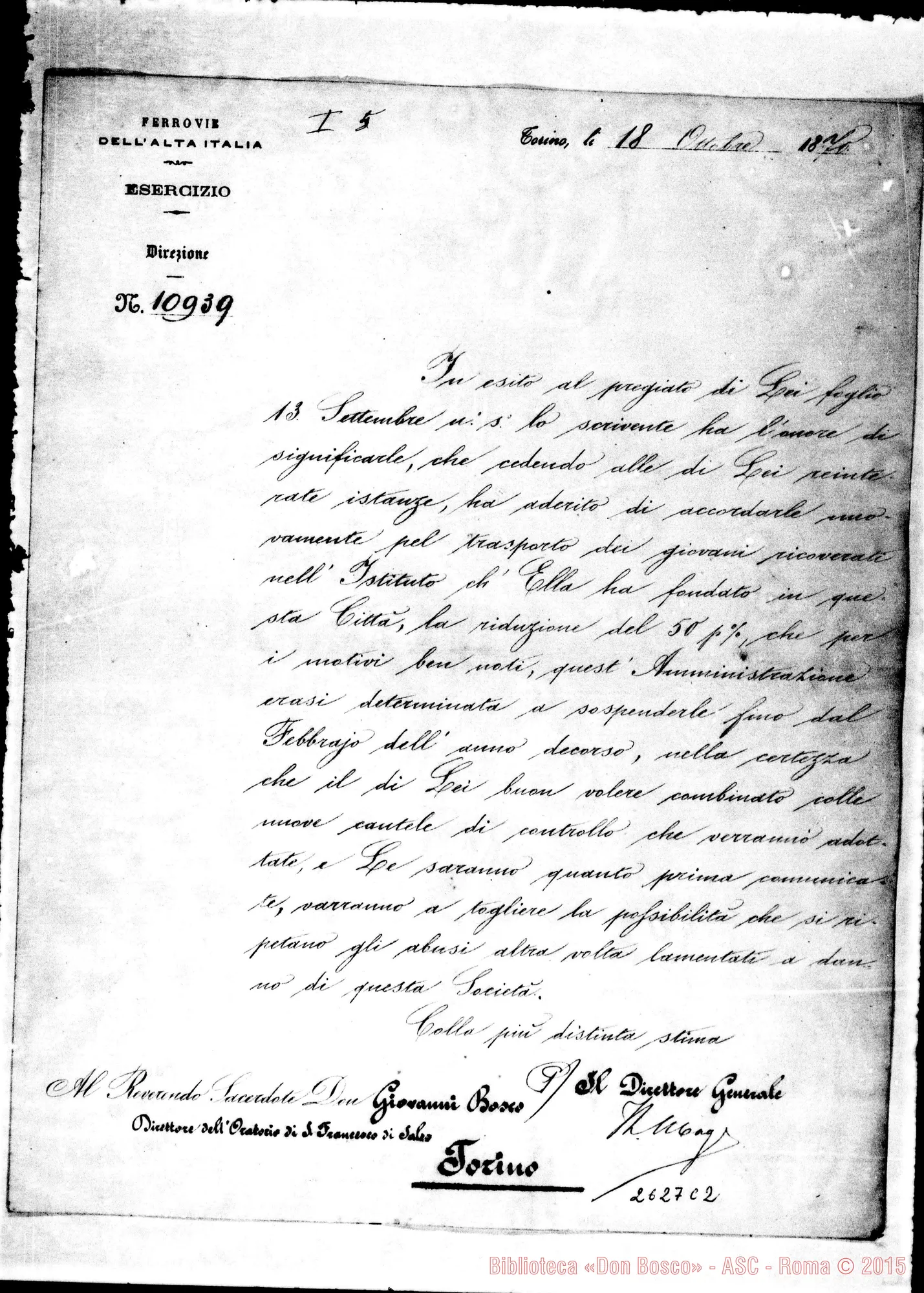 Fotogramma C 2 — 18-10 Ferrovie Alta Italia: Direttore Generale - D. Bosco