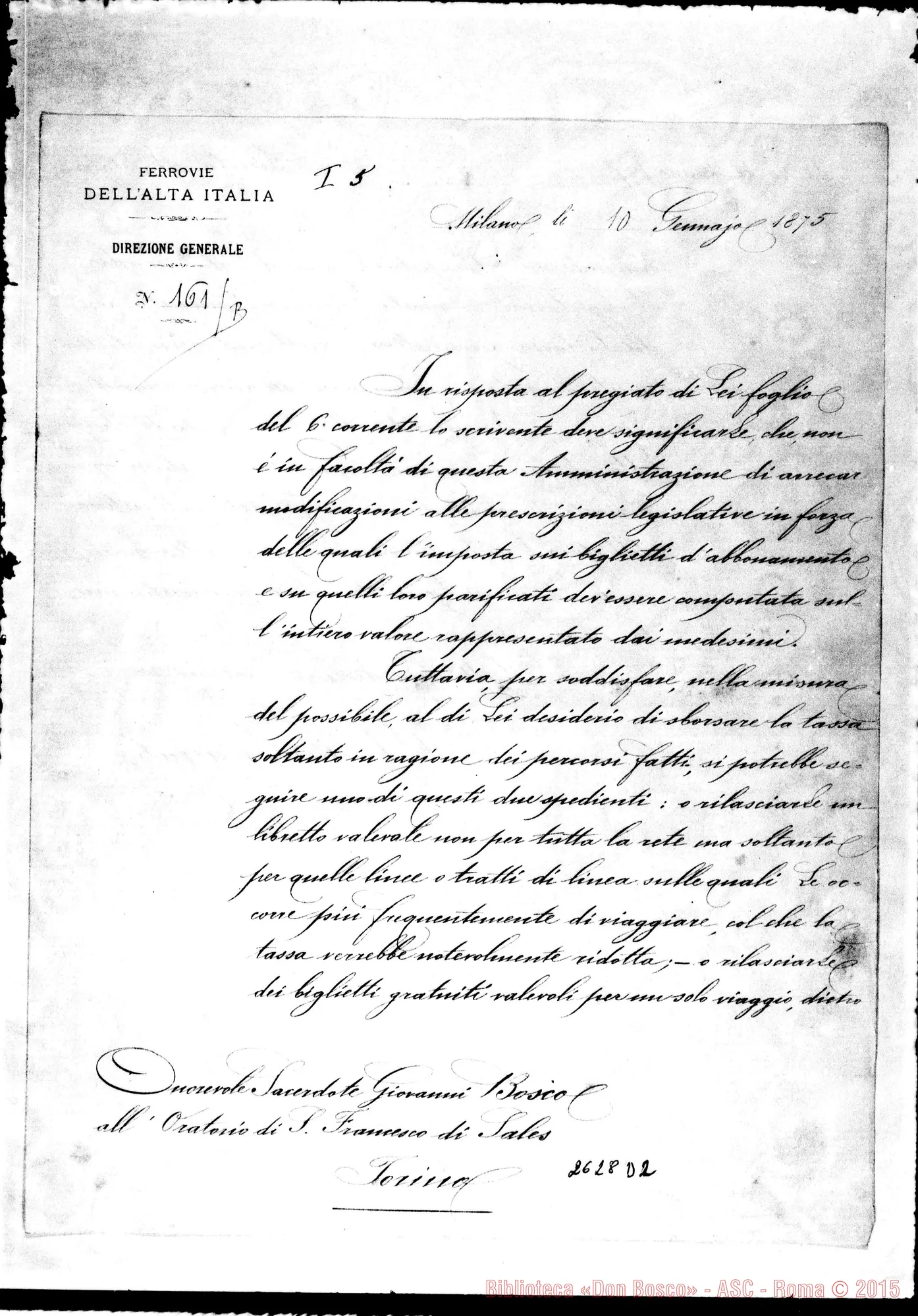 Fotogramma D 2 — 1875: 10-01 Ferrovie Alta Italia: Amilhau - D. Bosco