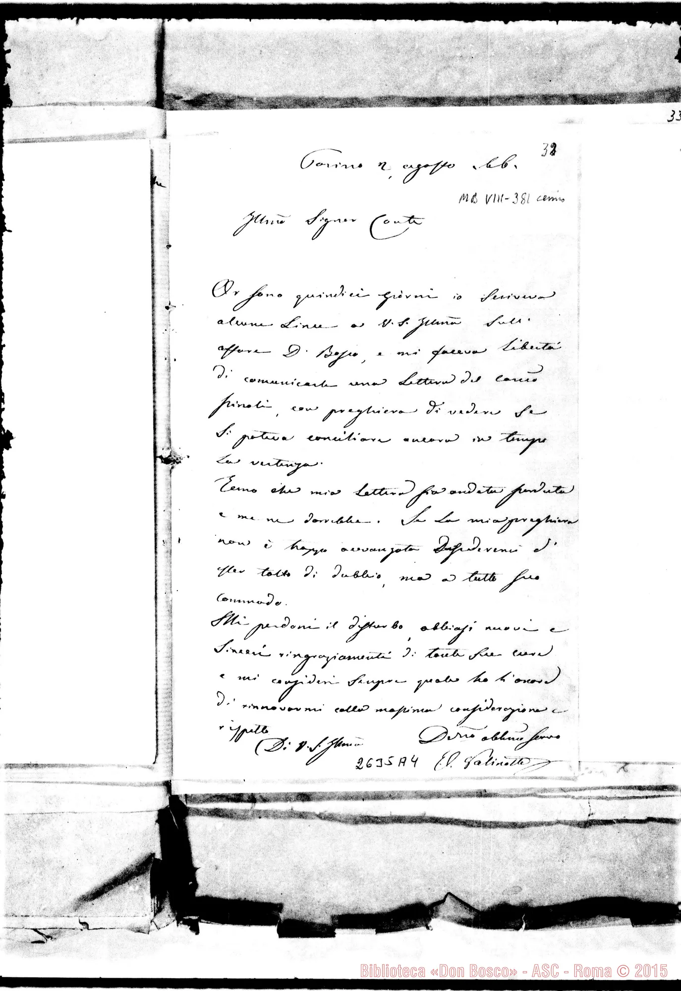 Fotogramma A 4 — Valinotti - Conte Cays. Torino, 2-08-1866