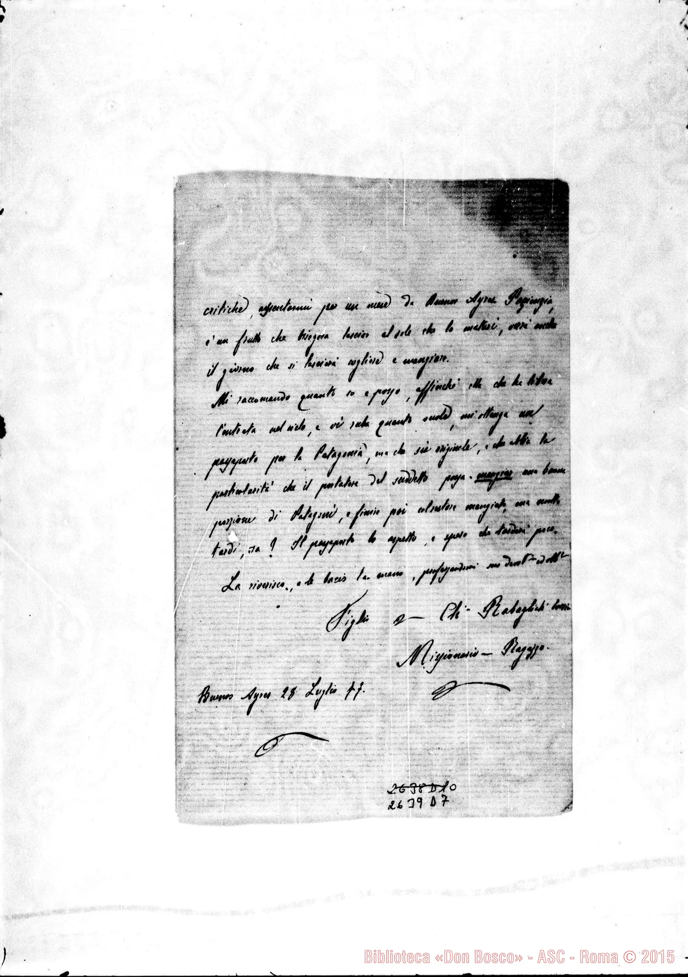Fotogramma D 7 — Rabagliati Evasio, sac.SDB. Buenos Aires, 28-07-1877