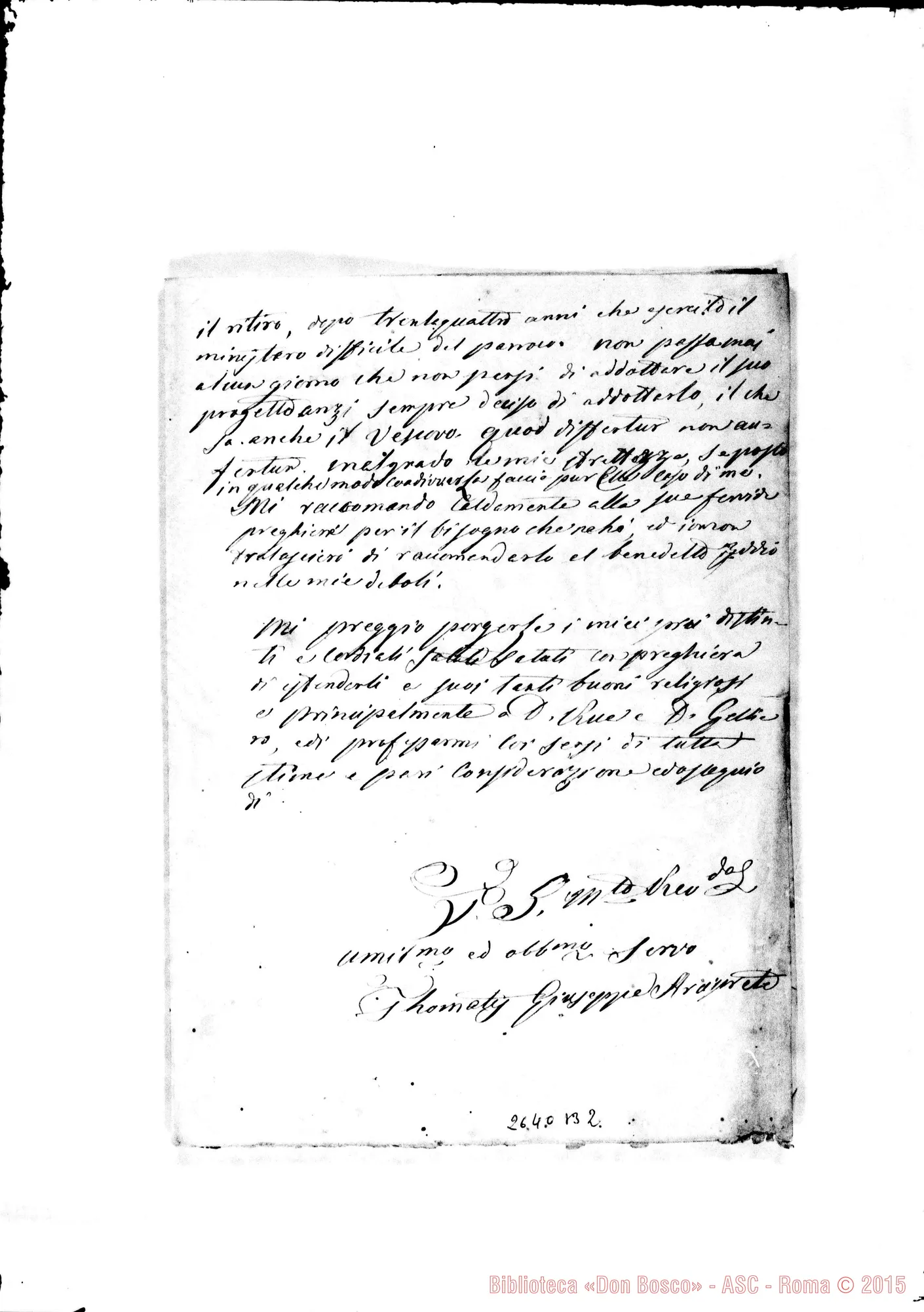 Fotogramma B 2 — Thomatis Giuseppe, sac., arciprete. Villa San Pietro, 25-07-1883