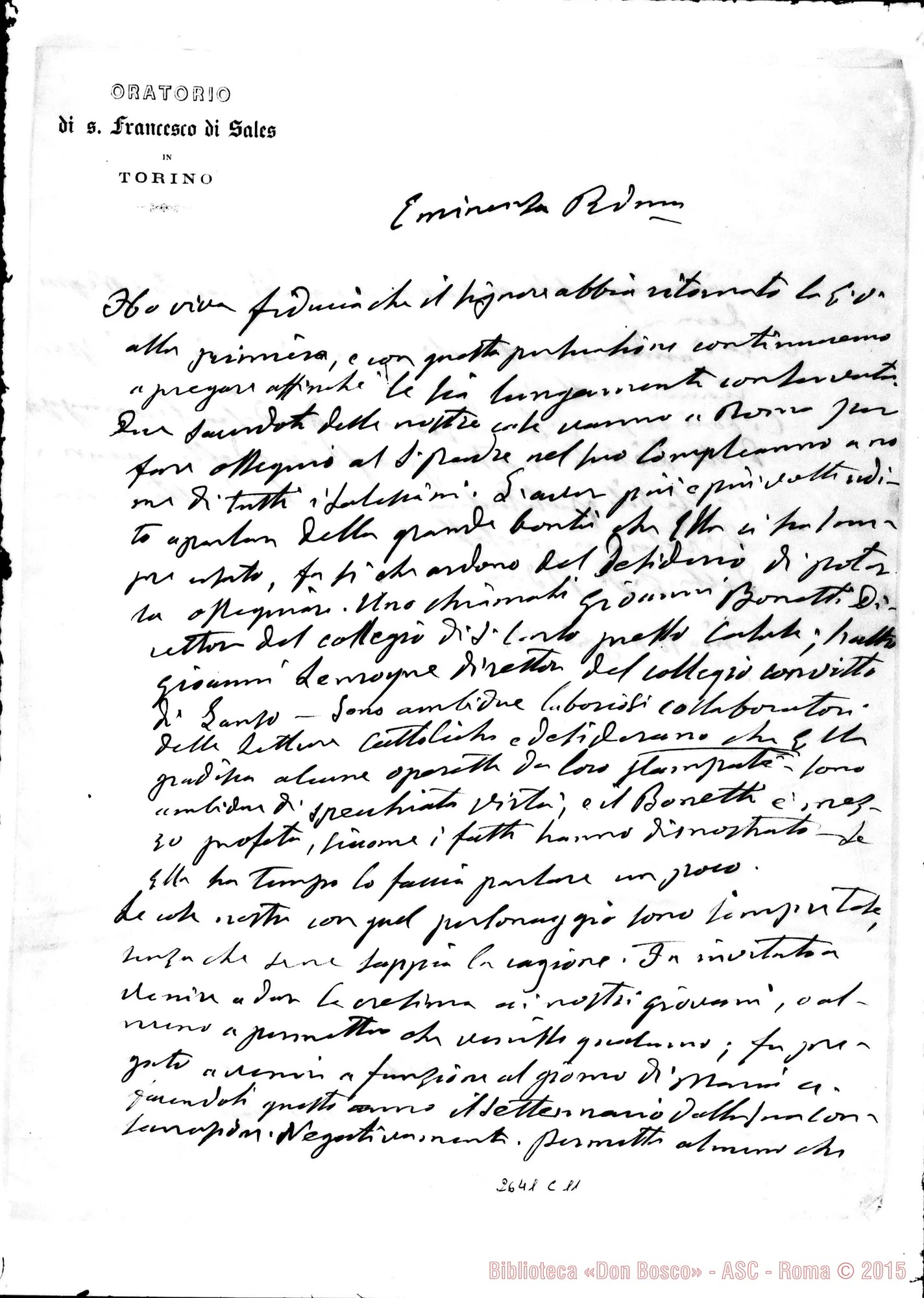 Fotogramma C 11 — Berardi Giuseppe, cardinale. Torino, 10-05-1875