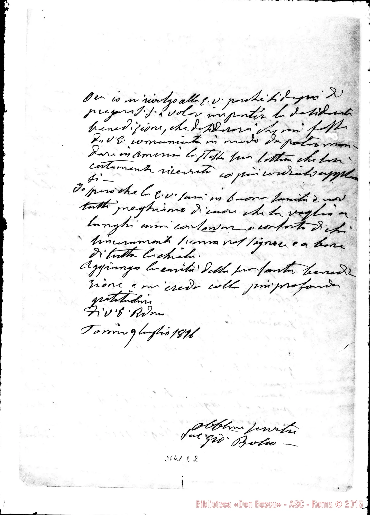 Fotogramma D 2 — Berardi Giuseppe, cardinale. Torino, 9-07-1876