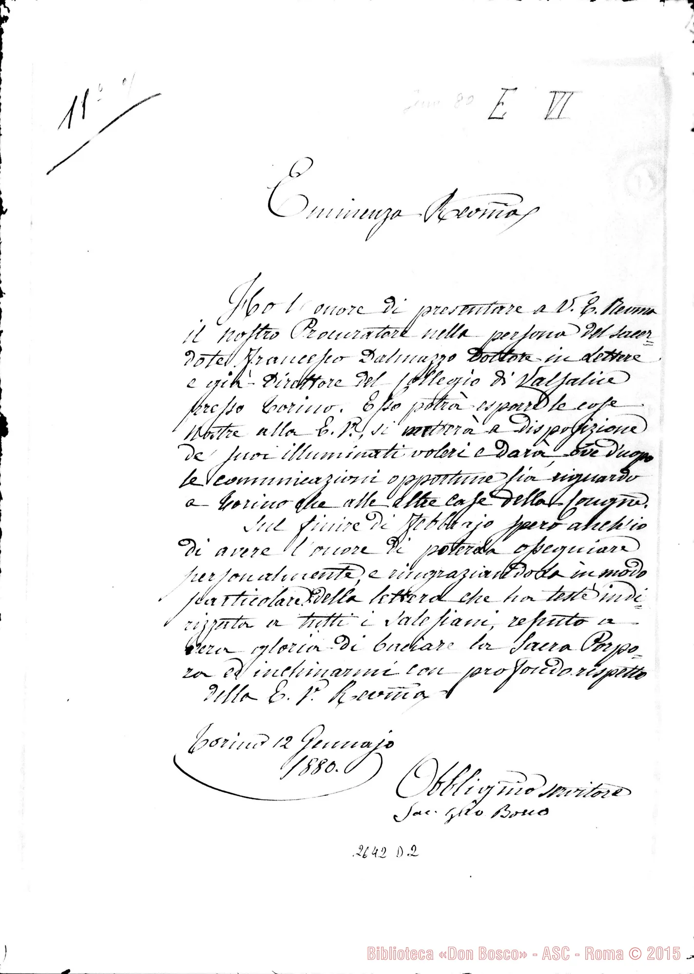 Fotogramma D 2 — Nina Lorenzo, card.. Torino, 12-01-1880