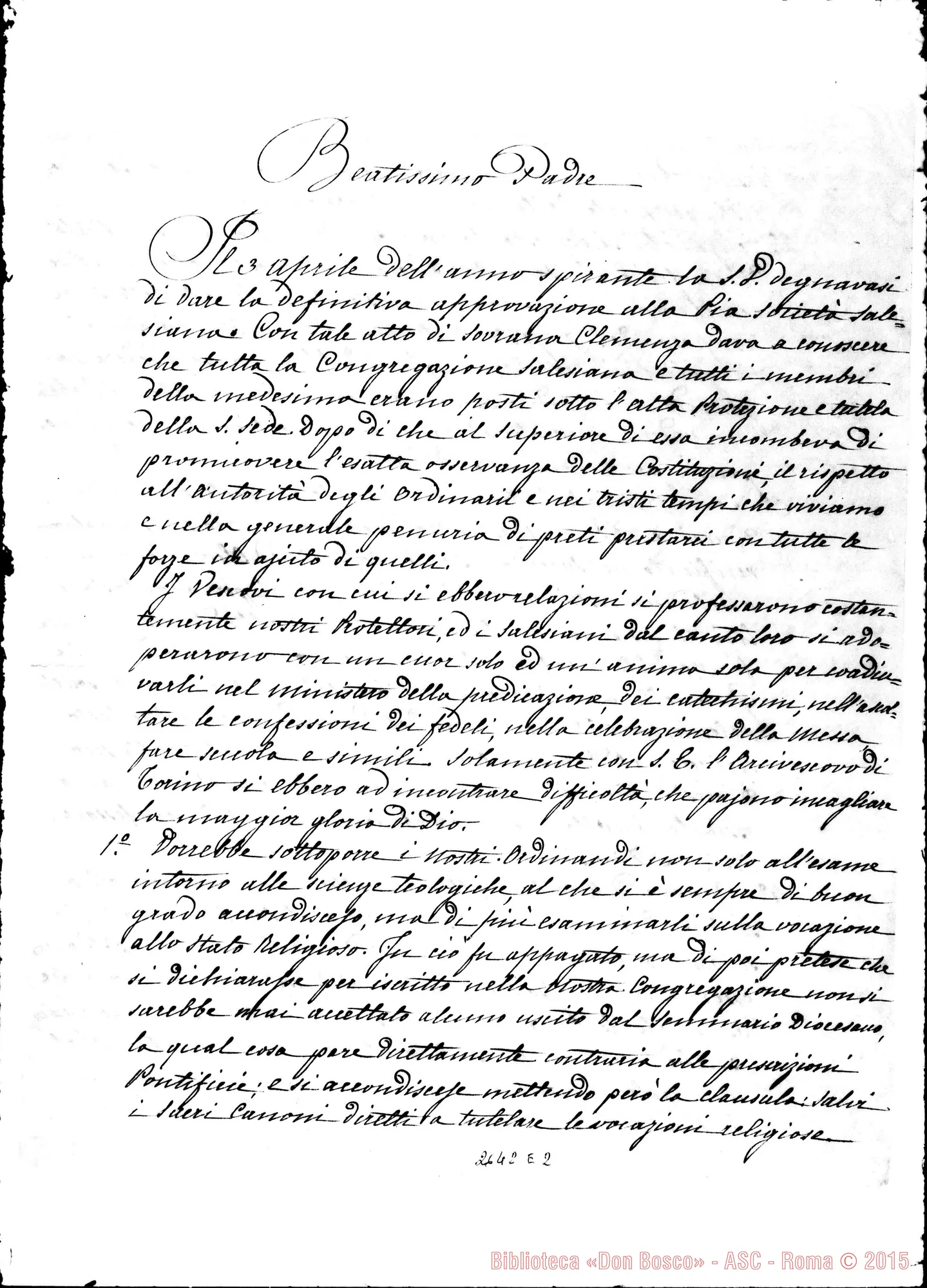Fotogramma E 2 — Pio IX. Torino, 31-12-1874
