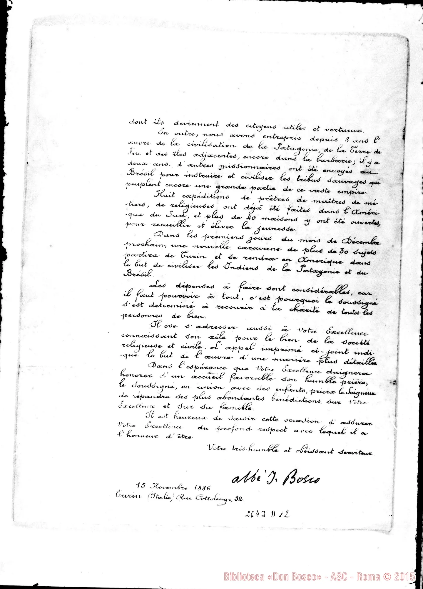 Fotogramma D 12 — Ai Cooperatori francesi. Torino, 15-11-1886. Omeotipia
