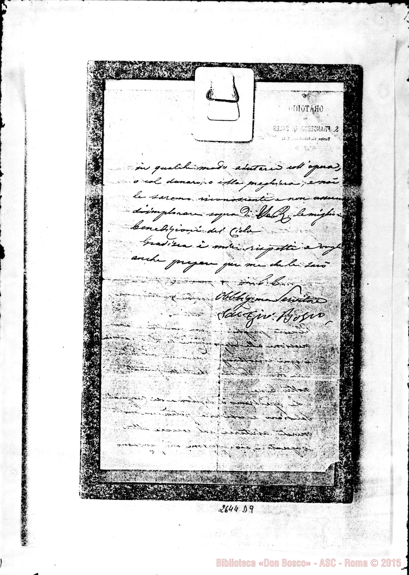 Fotogramma D 9 — Rev.do Sig.. Torino, 24-02-1886