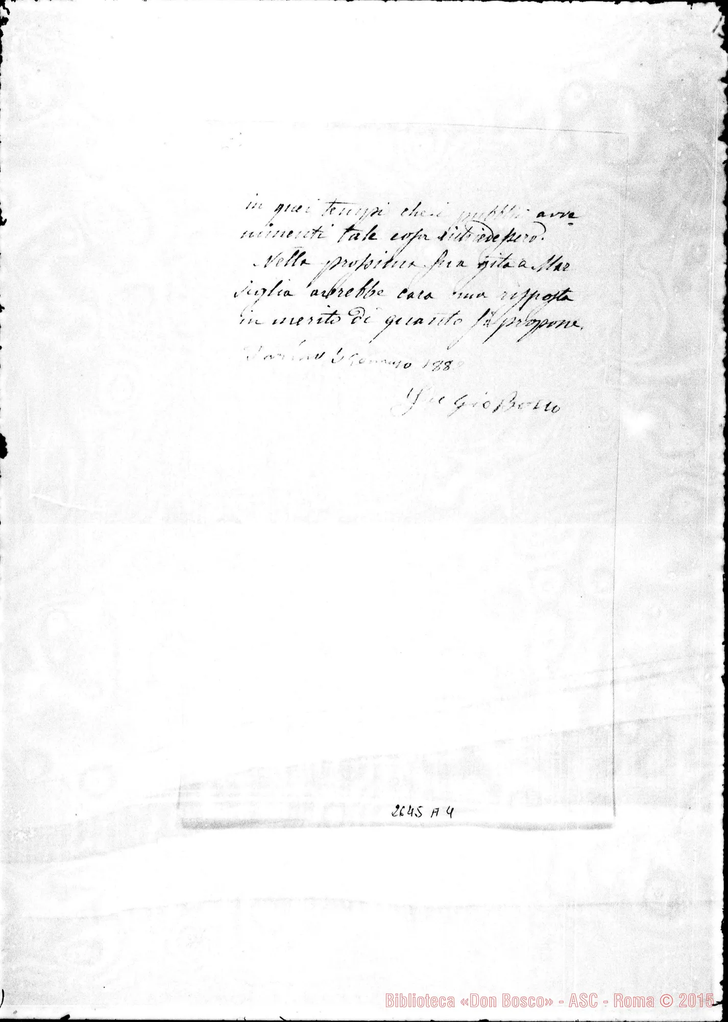 Fotogramma A 4 — Beaujour, Presidente della Società. Torino, 5-01-1882