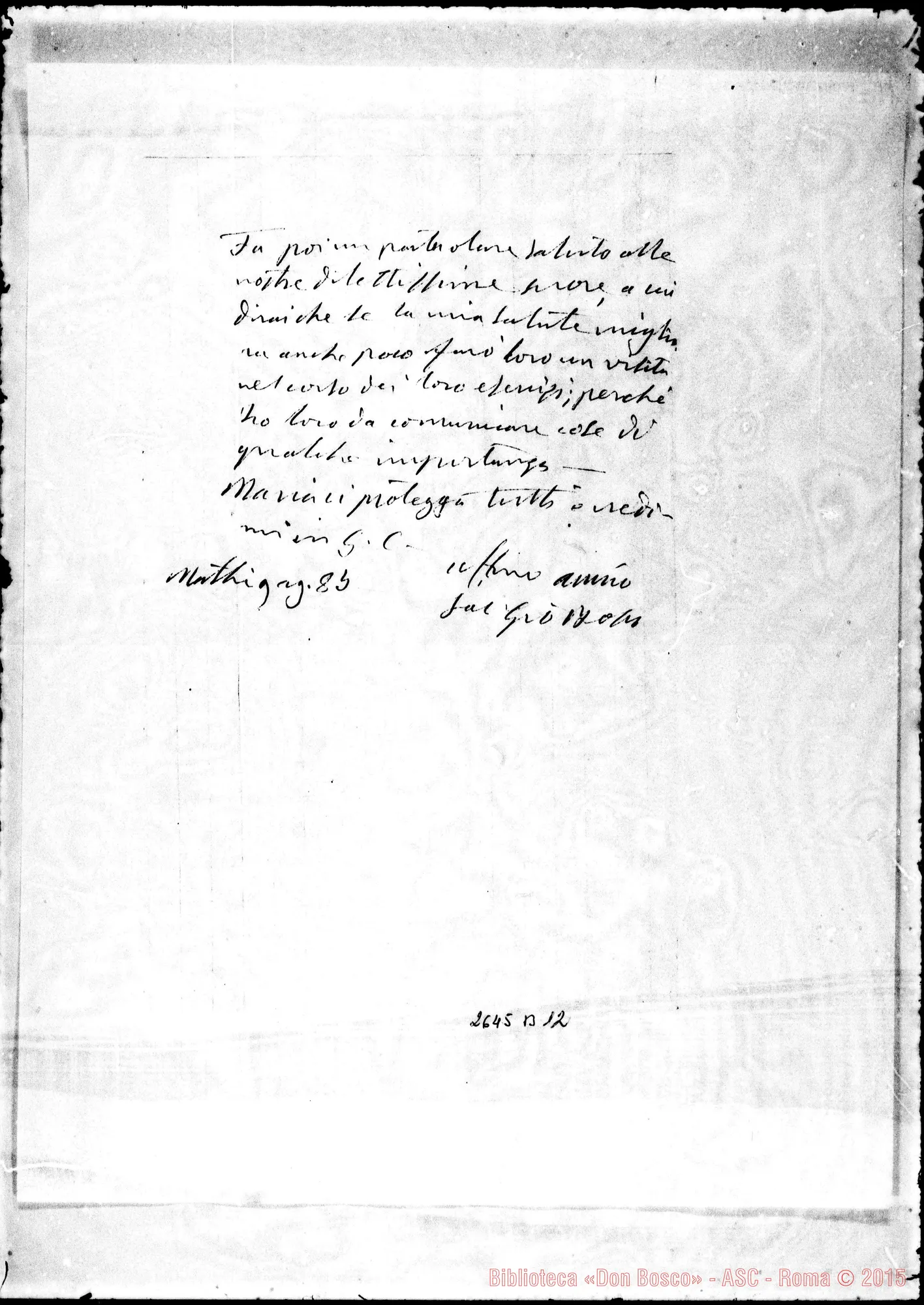 Fotogramma B 12 — Bonetti Giovanni, SDB. Mathi, 9-08-1885