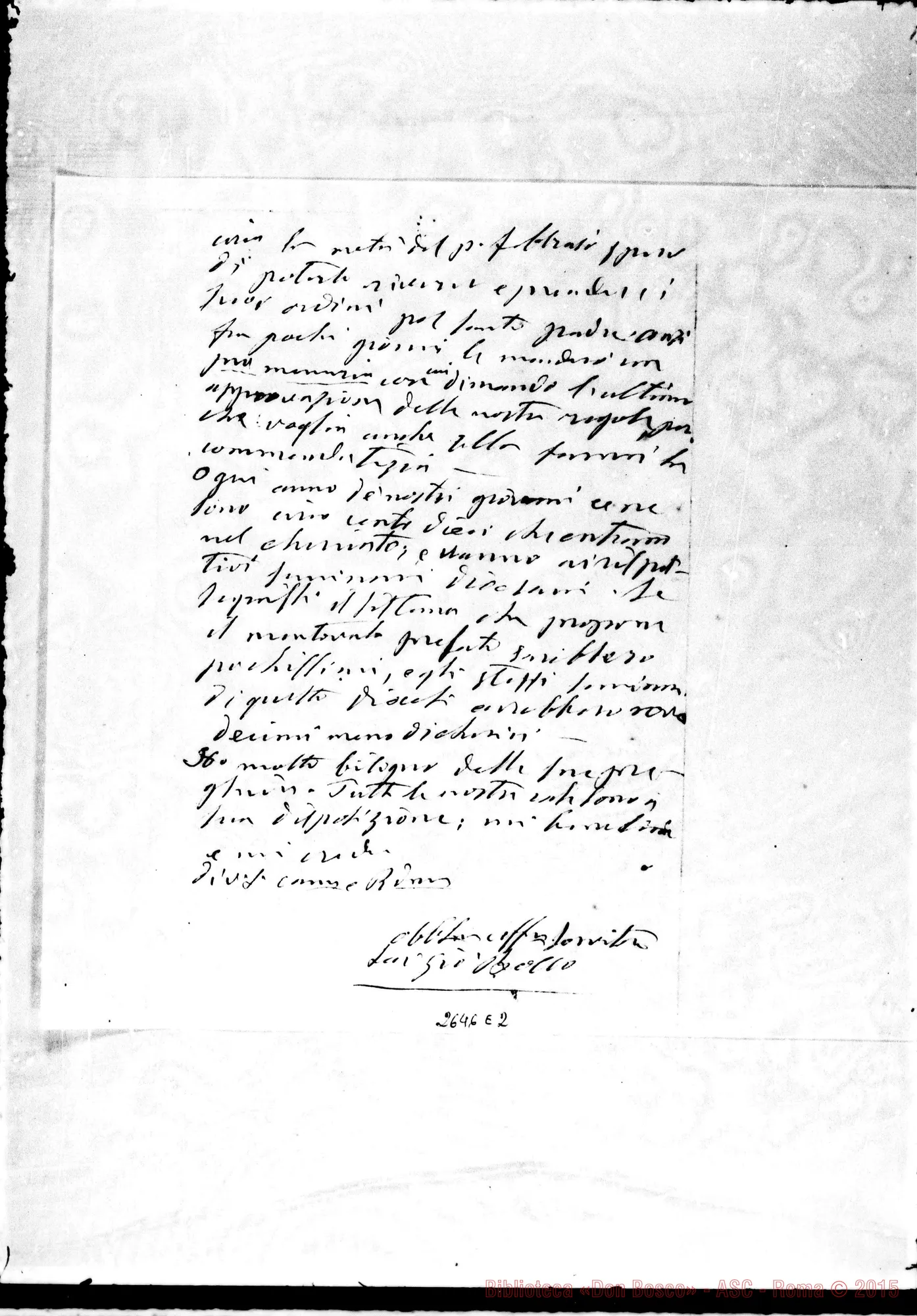 Fotogramma E 2 — De Gaudenzi Pietro Giuseppe, arciprete E vesc.. Torino, 24-01-1873