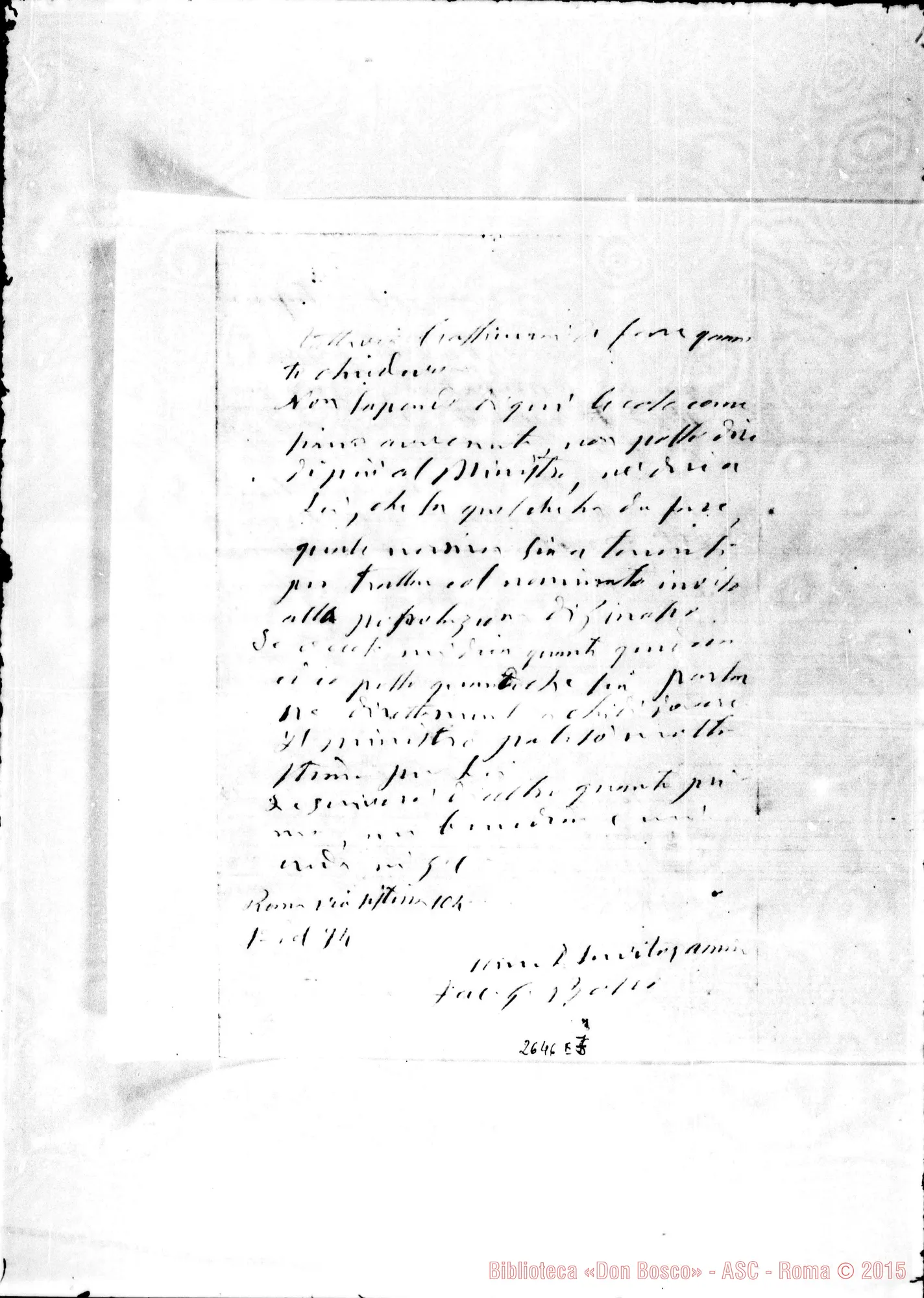 Fotogramma E 7 — De Gaudenzi Pietro Giuseppe, arciprete E vesc.. Torino, 1-01-1874