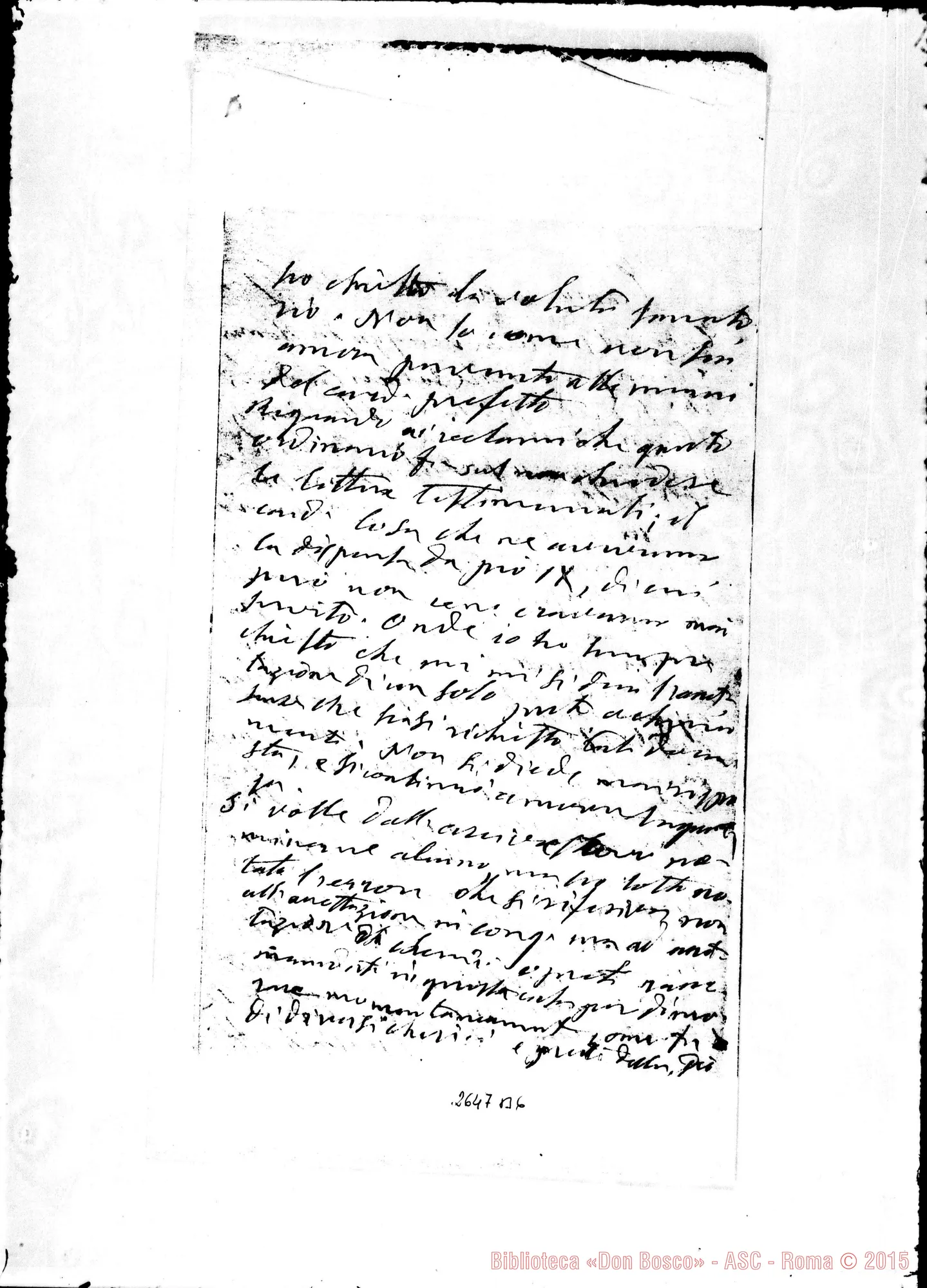 Fotogramma B 6 — De Gaudenzi Pietro Giuseppe, arciprete E vesc.. Torino, 1-12-1878