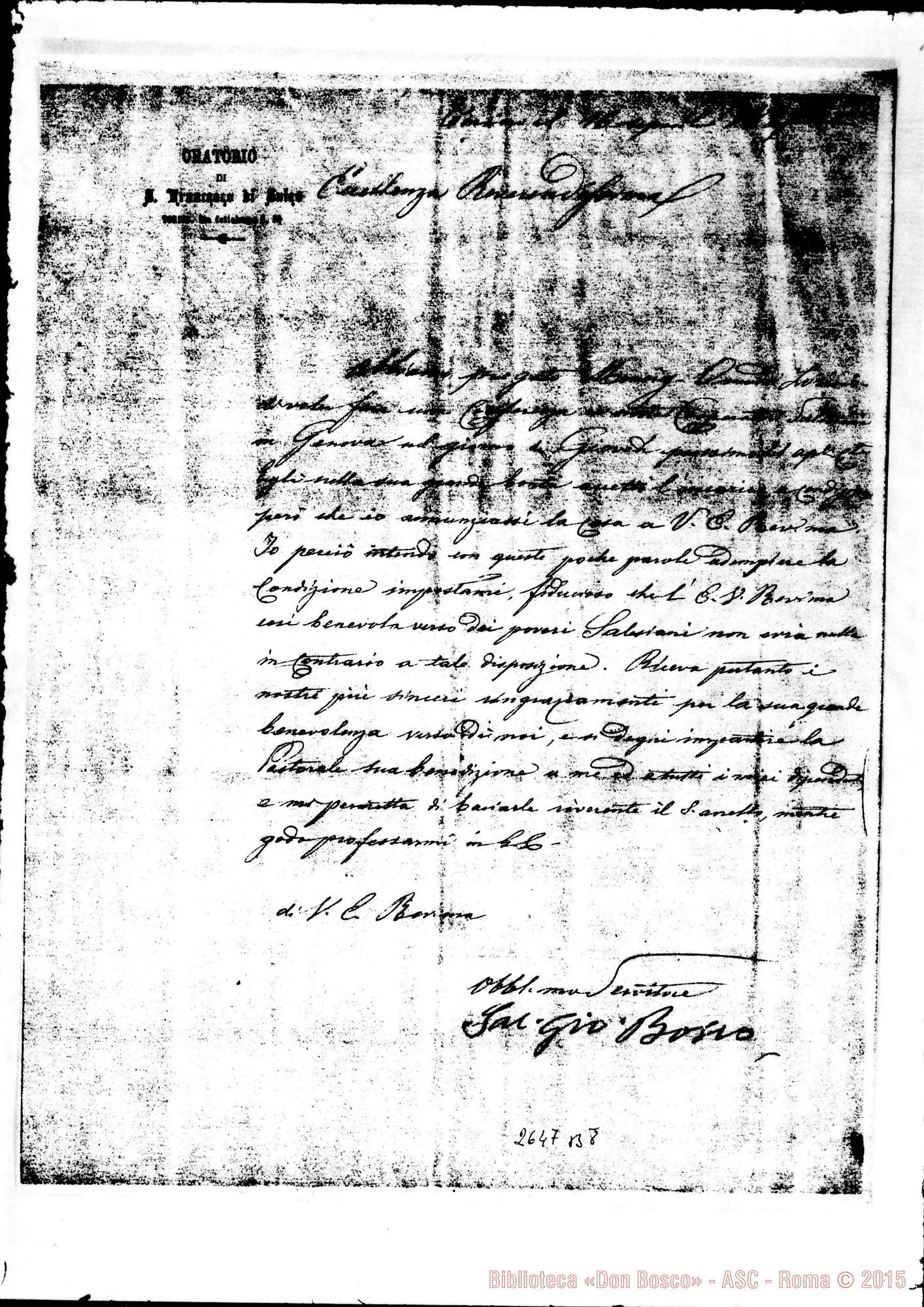 Fotogramma B 8 — De Gaudenzi Pietro Giuseppe, vesc. di Vigevano. Torino, 16-04-1887