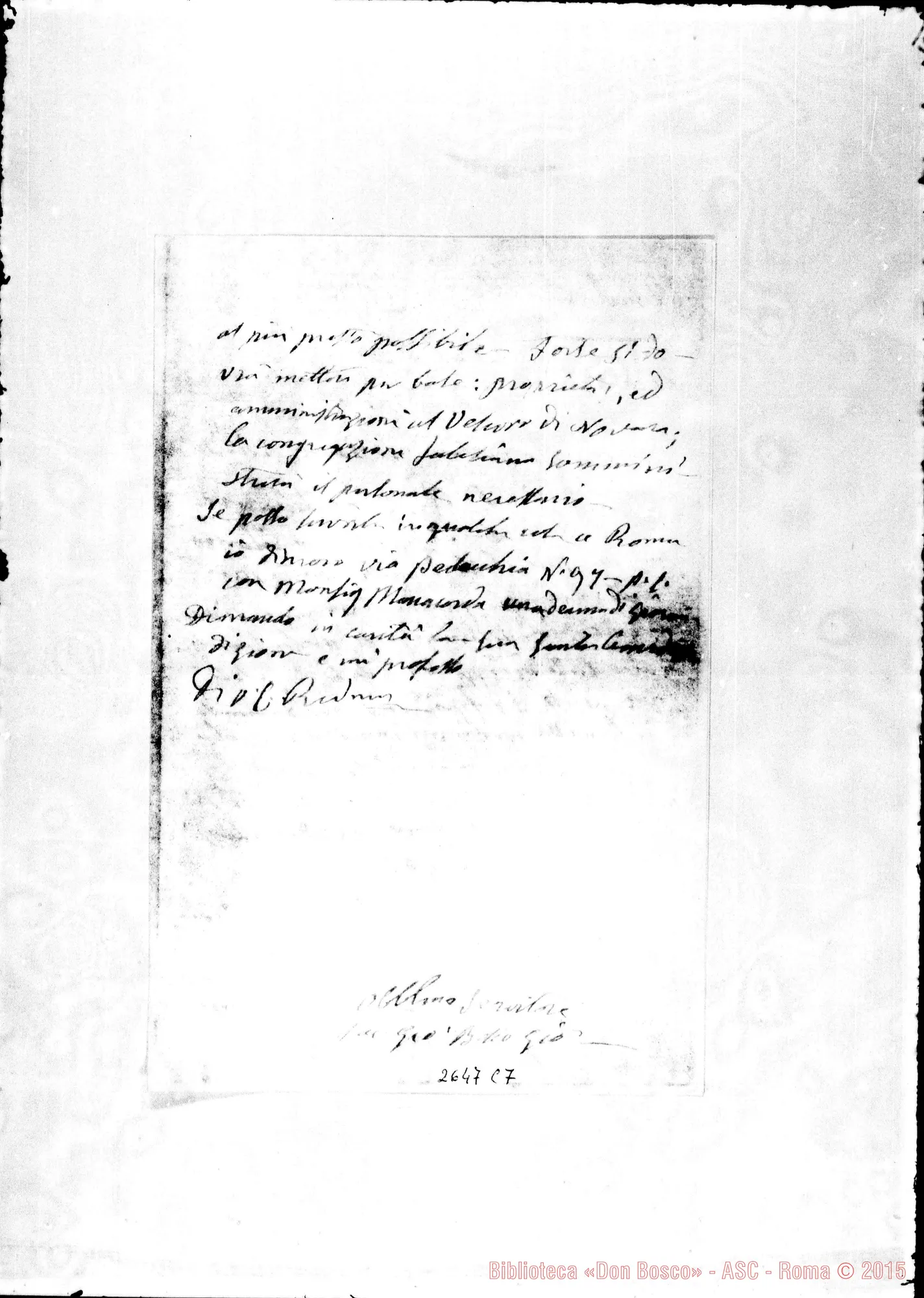Fotogramma C 7 — De’ Marchesi Gentile Giacomo, vesc. di Novara. Torino, 21-06-1871