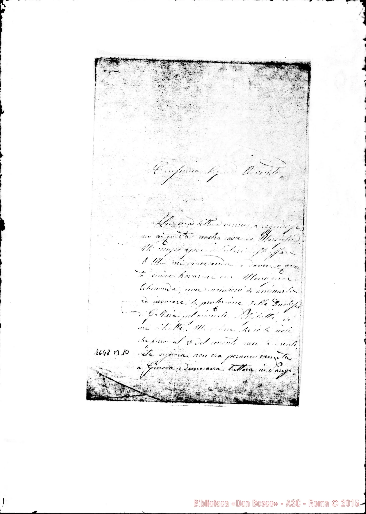 Fotogramma B 10 — Fiore Ferdinando, Avv.. Marsiglia, 9-01-1879